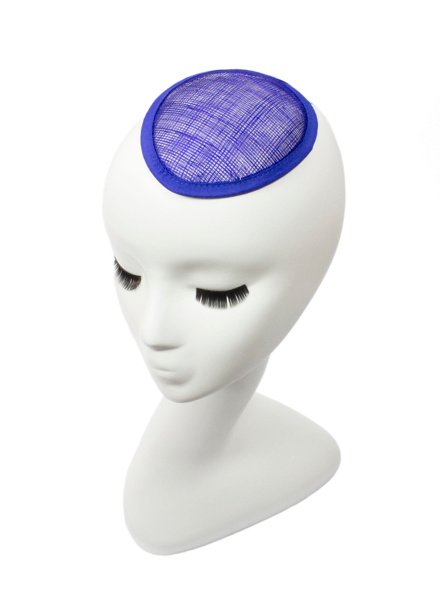 Sinamay Teardrop Fascinator Base 5 1/2" x 4" - Blue