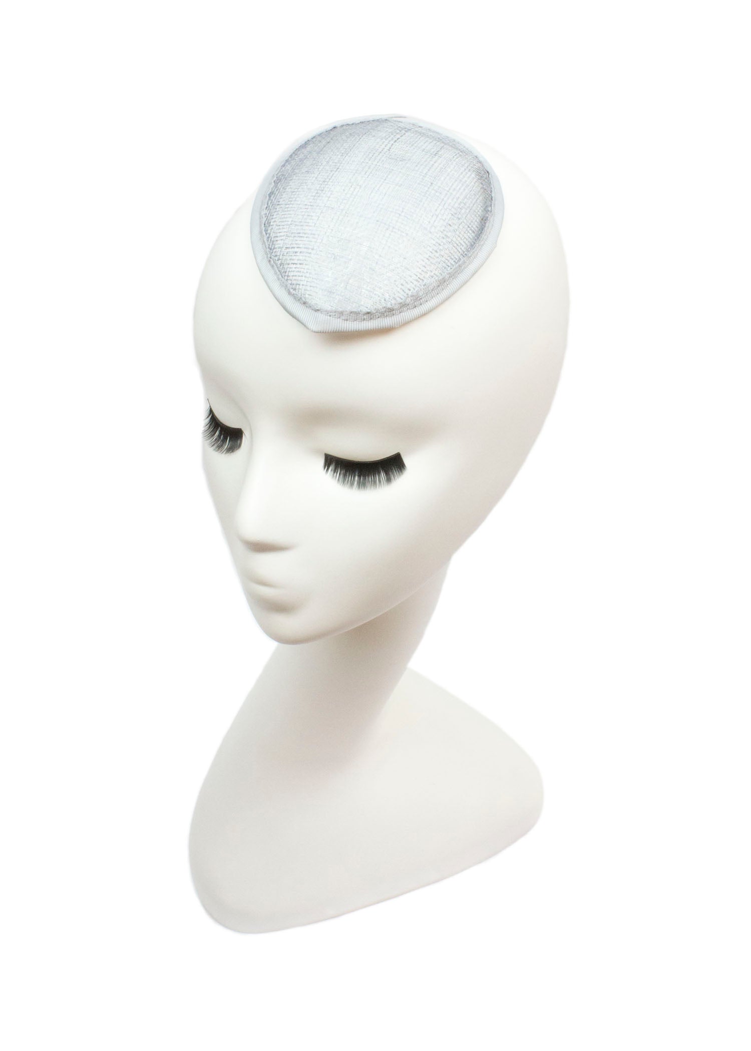 Sinamay Teardrop Fascinator Base 5 1/2" x 4" - Grey