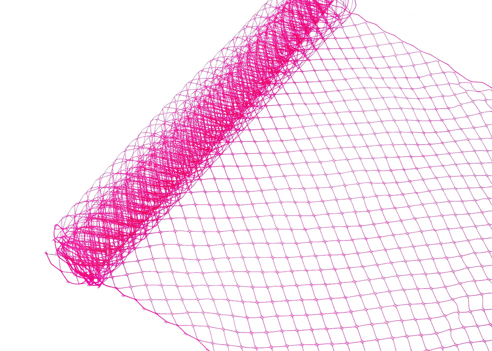 Russian Birdcage Veil Netting 10" Wide - Sold by the Yard - Hot Pink