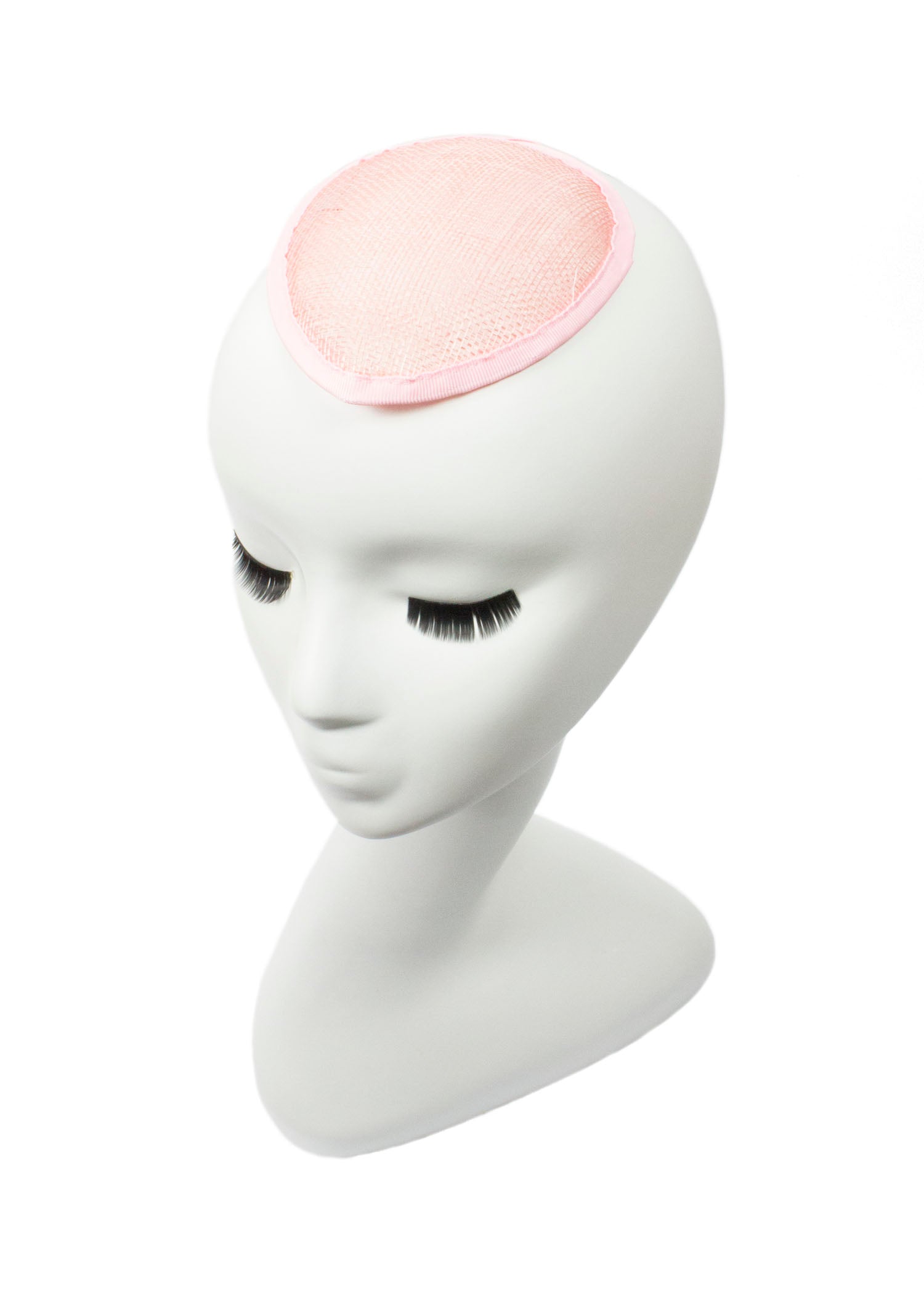 Sinamay Teardrop Fascinator Base 5 1/2" x 4" - Light Pink