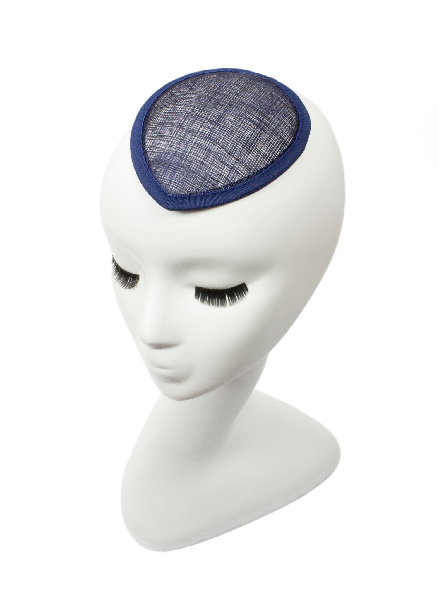 Sinamay Teardrop Fascinator Base 5 1/2" x 4" - Navy Blue
