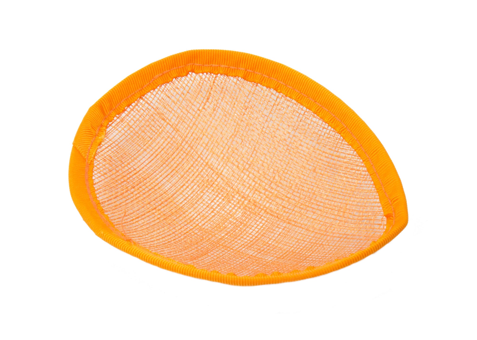 Sinamay Teardrop Fascinator Base 5 1/2" x 4" - Orange