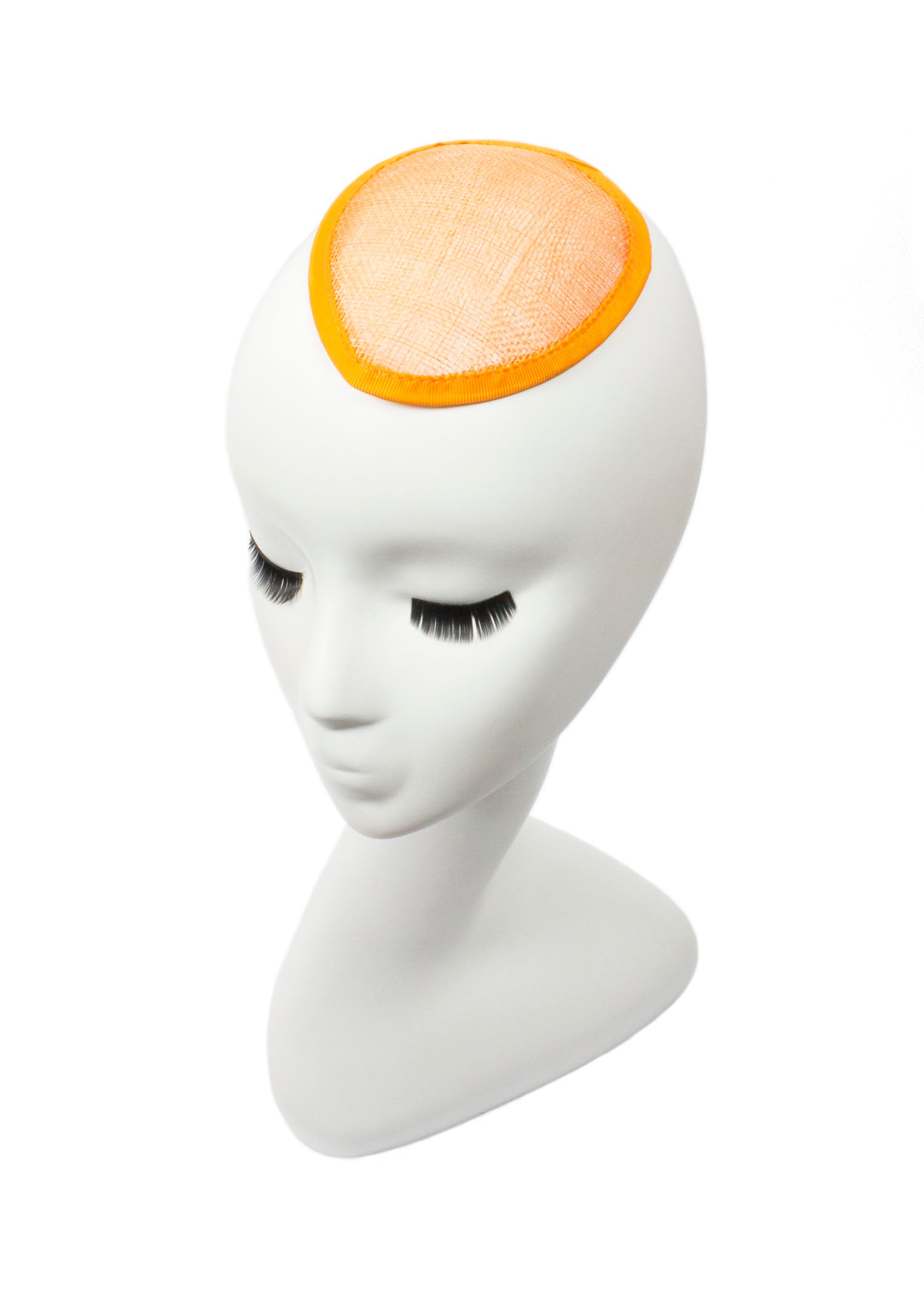 Sinamay Teardrop Fascinator Base 5 1/2" x 4" - Orange