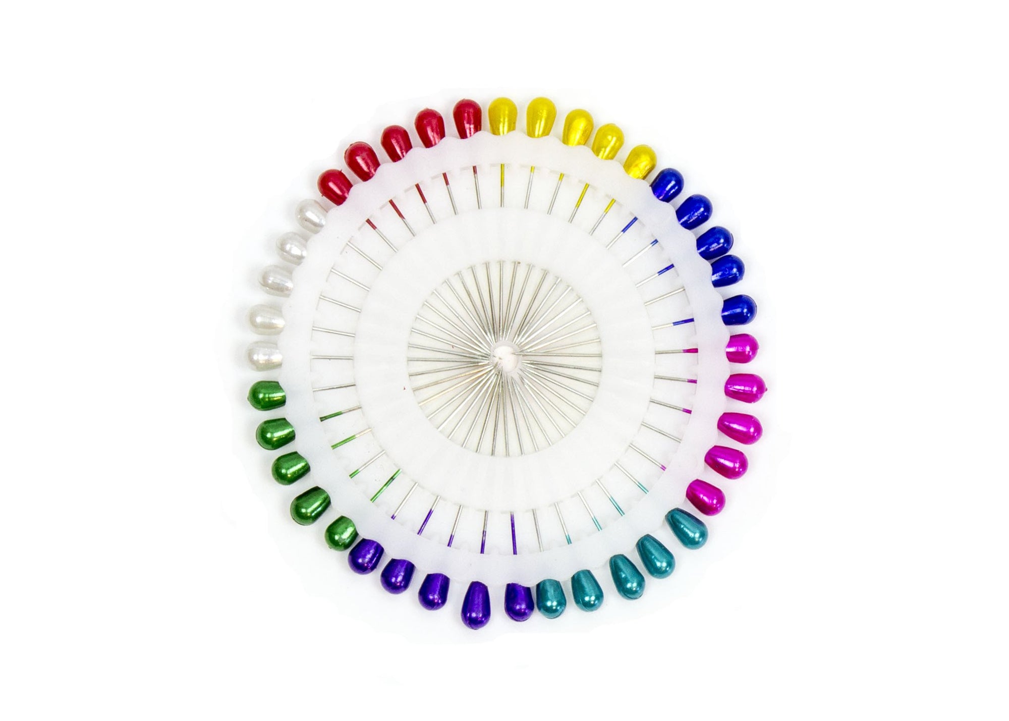 Berry Pins or Pearl Head Pins Multicolored 40 Pieces - Humboldt Haberdashery