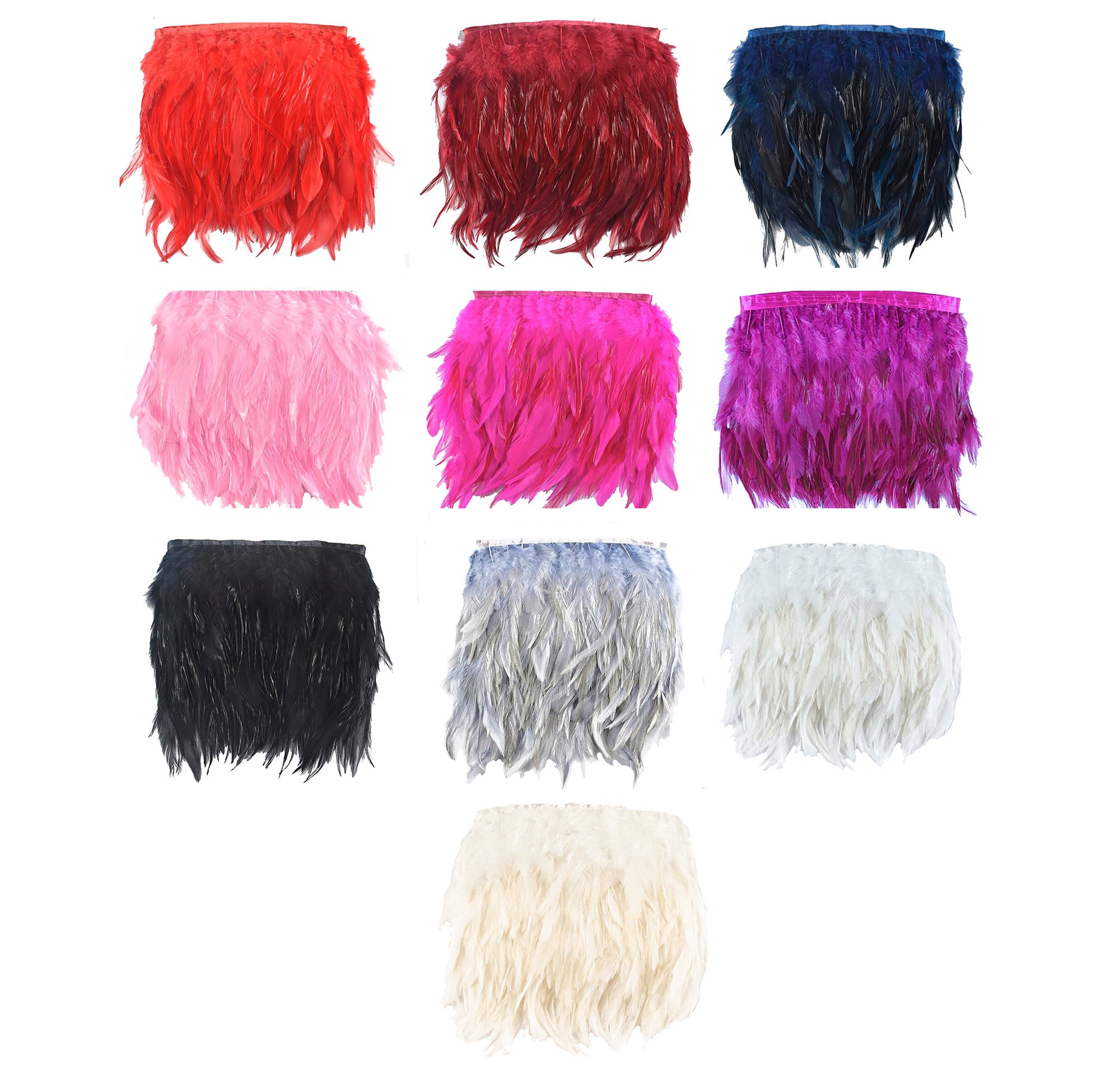 Pheasant Saddle Feather Trim - Sold by the Yard