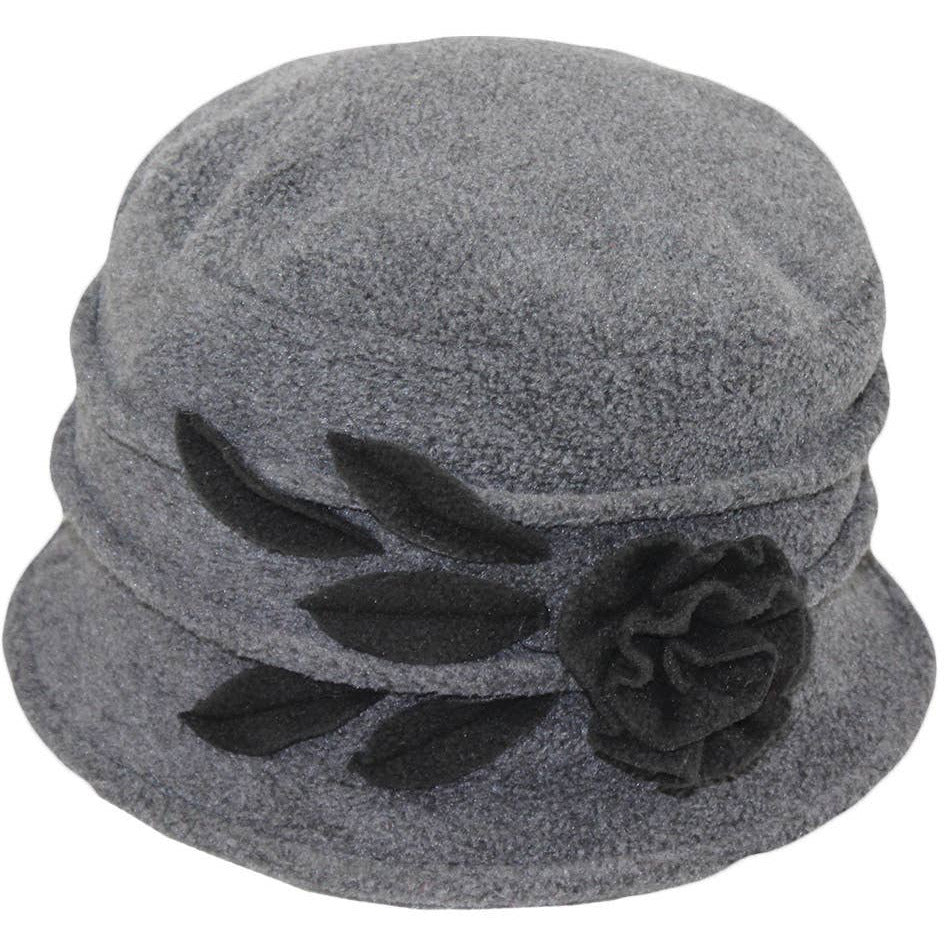 Slouch Hat Fleece Flower