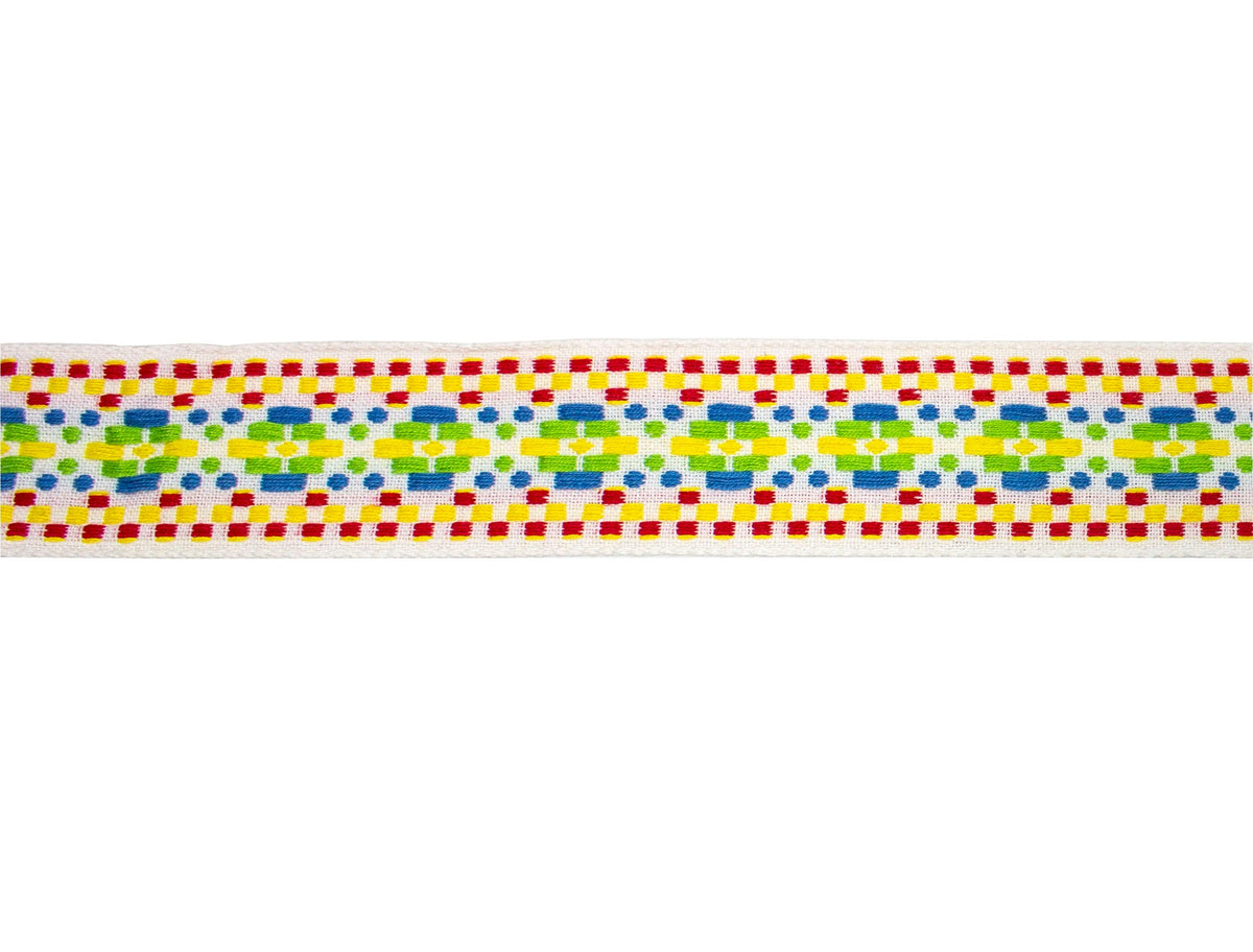 Vintage Ribbon Trim Multicolor Woven Band Trim 1 5/8" - Sold by the Yard - Humboldt Haberdashery