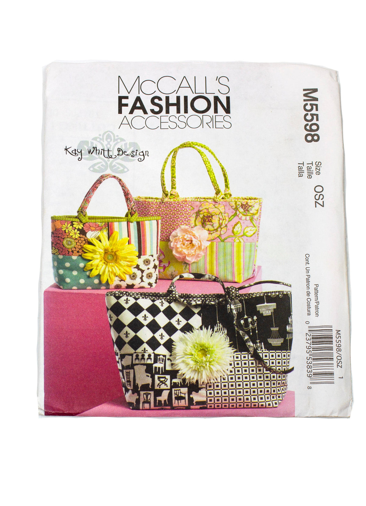 McCall's Fashion Accessories 5598 Tote Bags Uncut - One Size