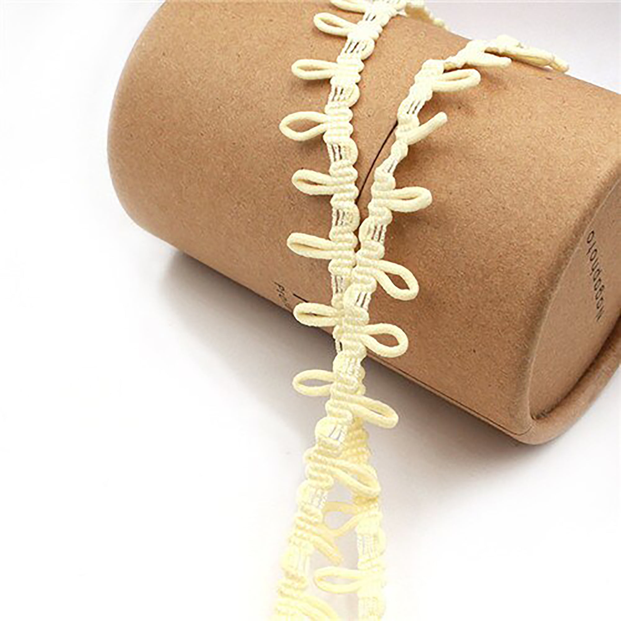 Looped Elastic Button Trim 1/2" Sold By Yard