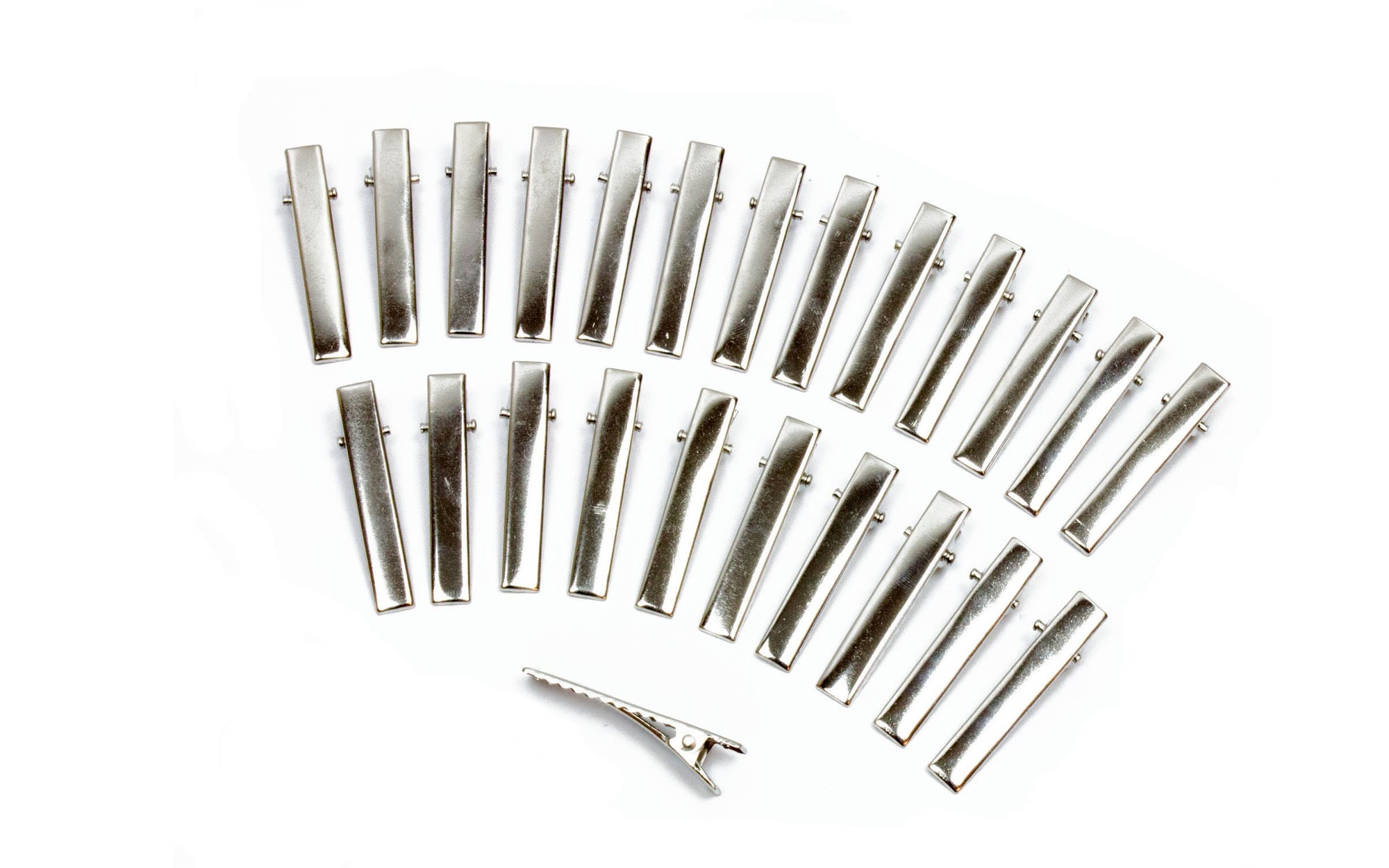Metal Alligator Hair Clips 40 mm Long - Humboldt Haberdashery