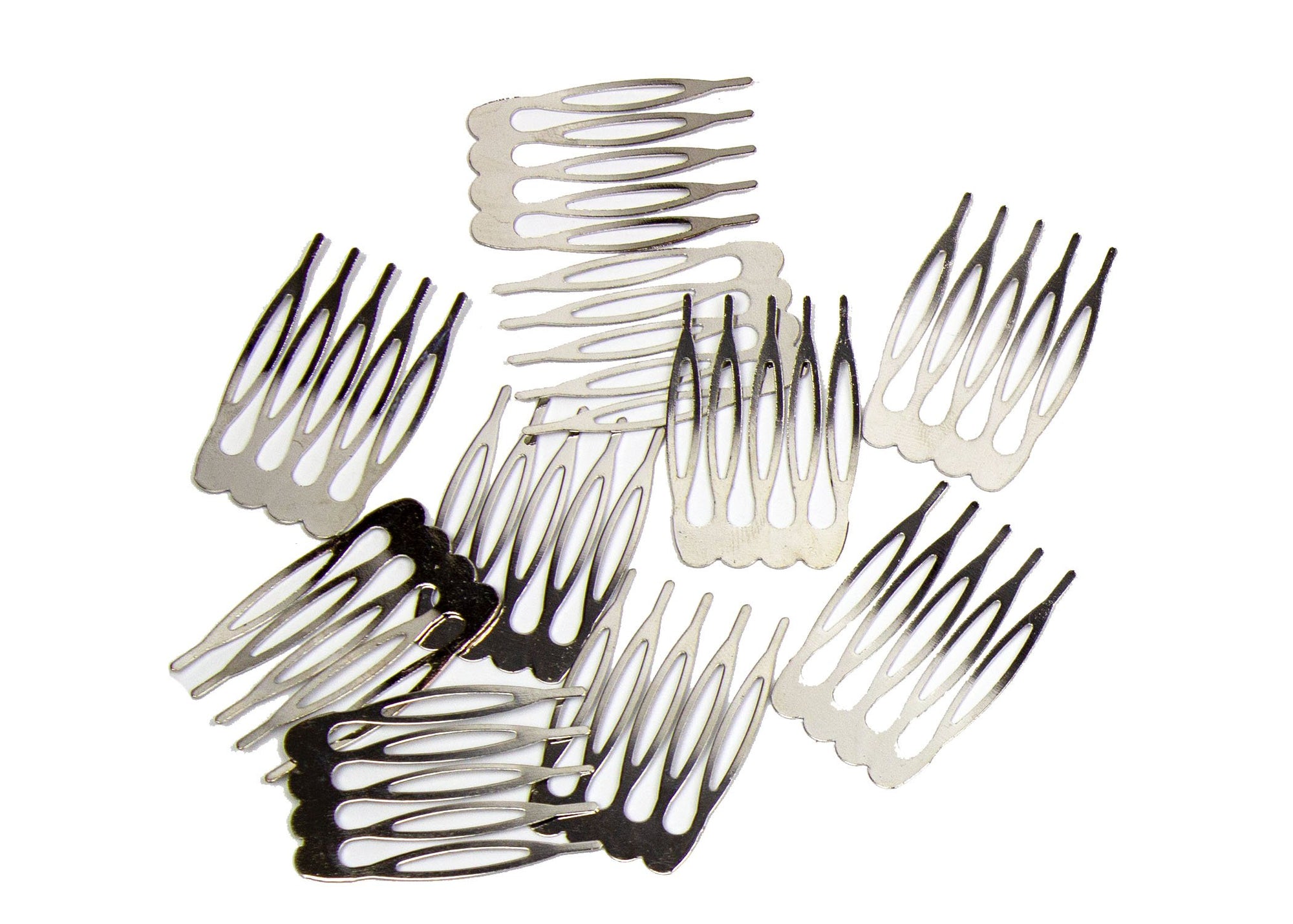 Metal Millinery or Veil Hair Comb 1" Wide - 10 Pieces - Humboldt Haberdashery