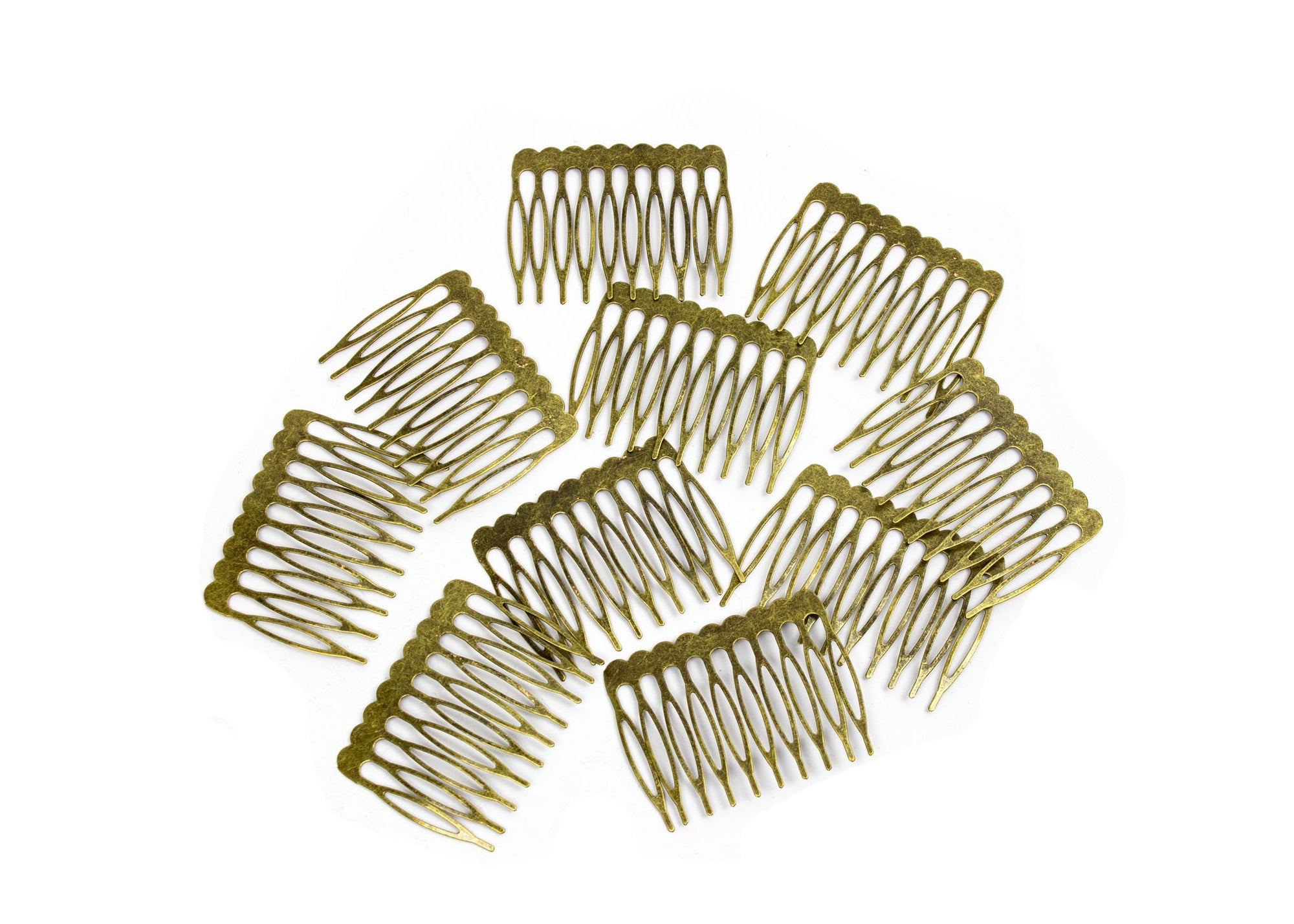 Metal Millinery or Veil Hair Comb 2" Wide - 10 Pieces - Humboldt Haberdashery