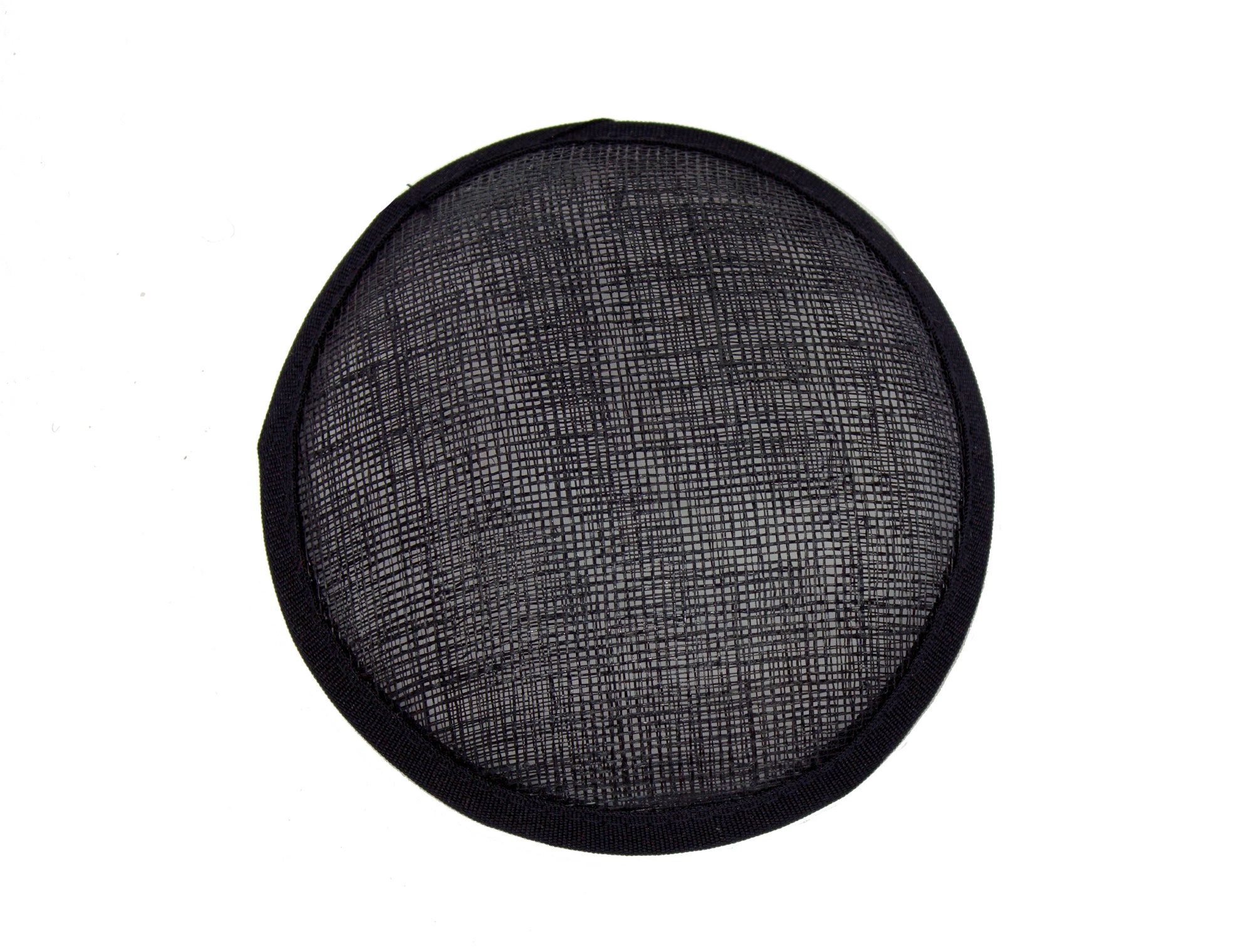 Sinamay Circle Fascinator Hat Base 5 1/2" Diameter - Black