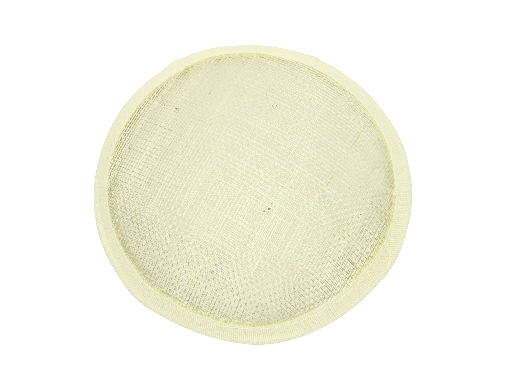 Sinamay Circle Fascinator Hat Base 5 1/2" Diameter  - Ivory