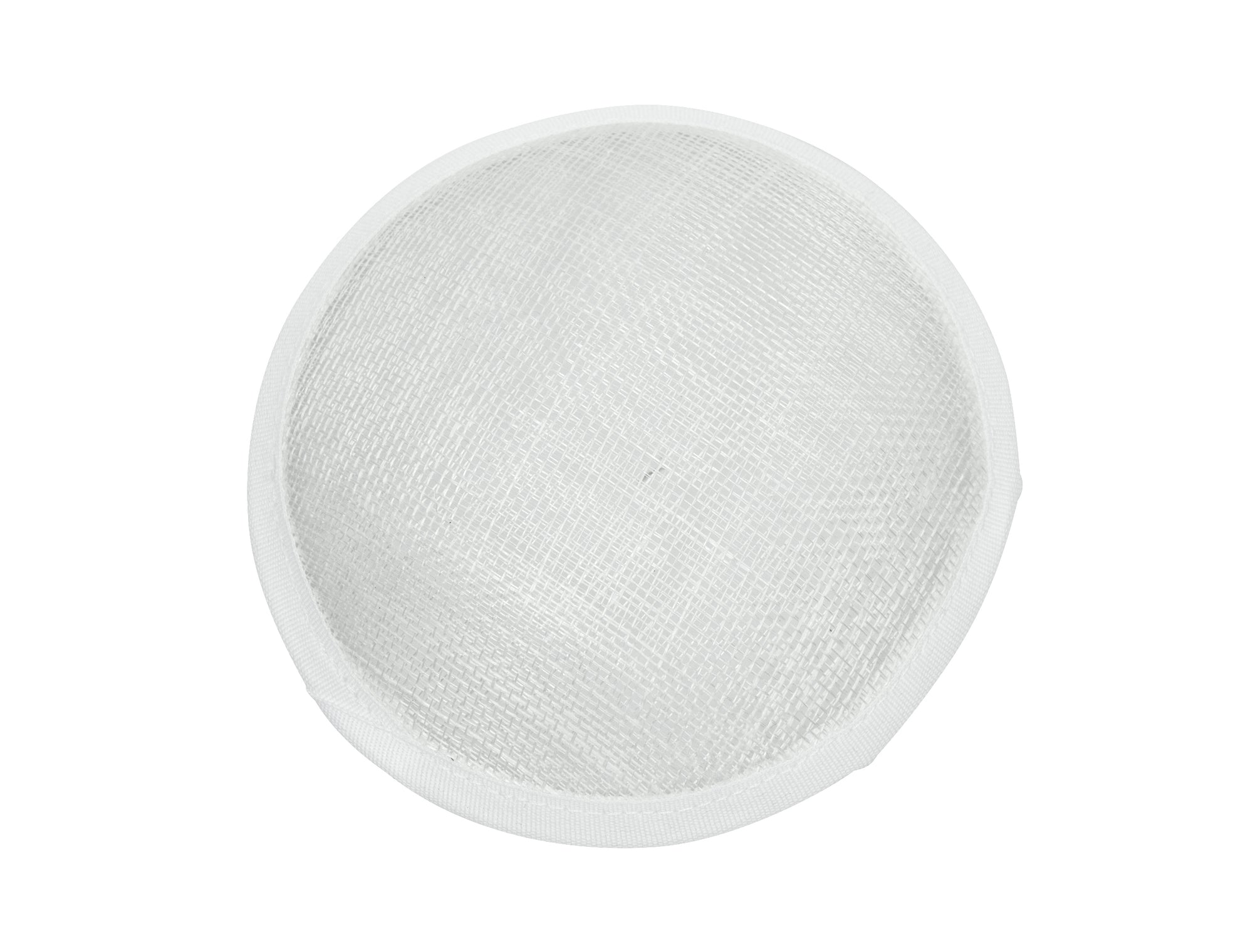Sinamay Circle Fascinator Hat Base 5 1/2" Diameter - White