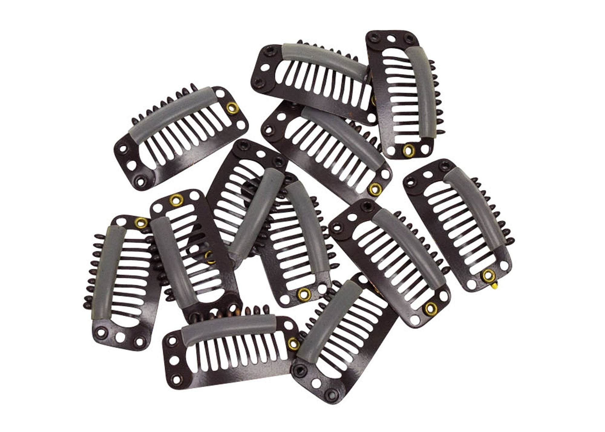 Snap Comb Hair Clips for Veil, Hair Extentions 32mm - 12 Pieces - Humboldt Haberdashery
