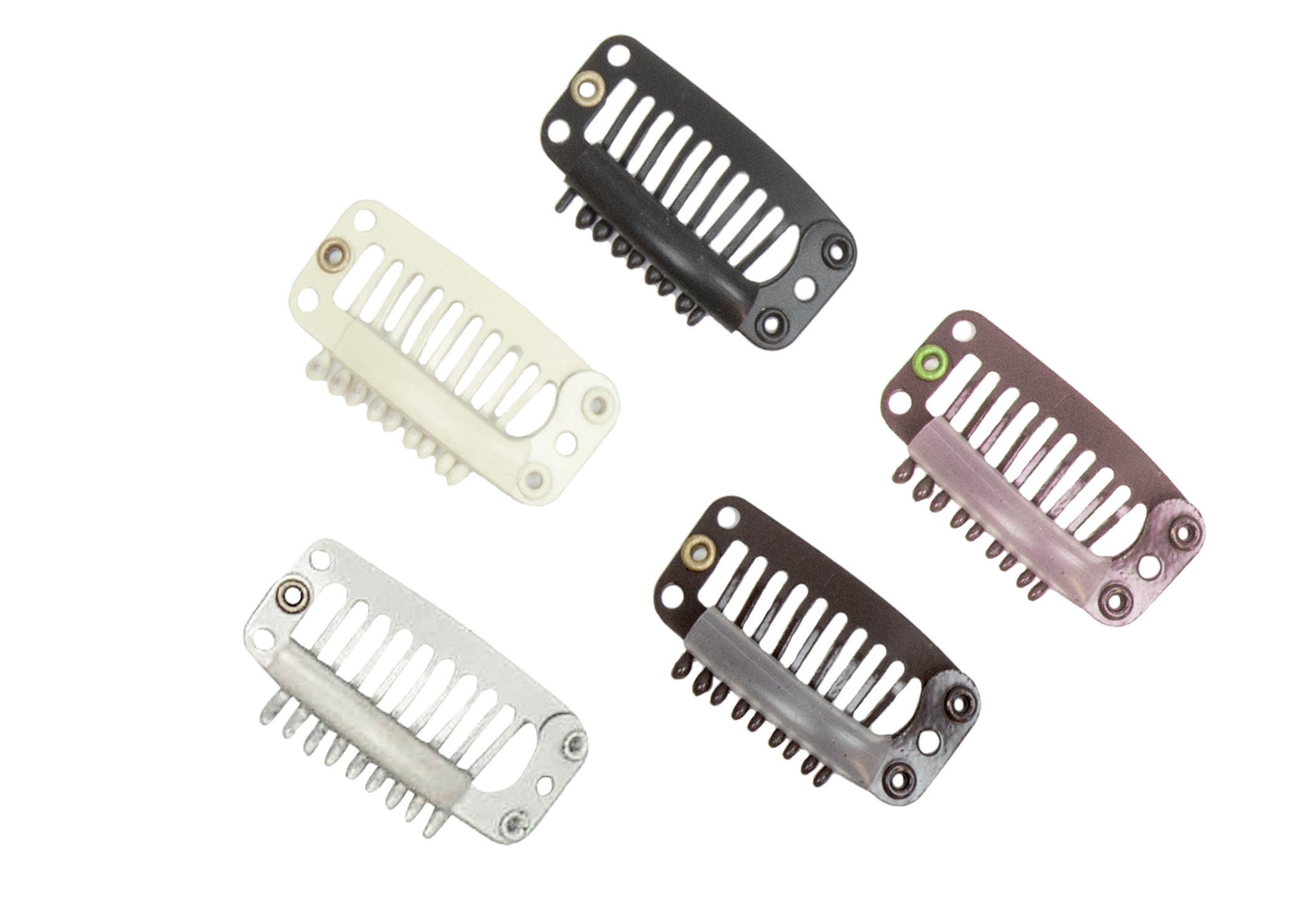 Snap Comb Hair Clips for Veil, Hair Extentions 32mm - 12 Pieces - Humboldt Haberdashery