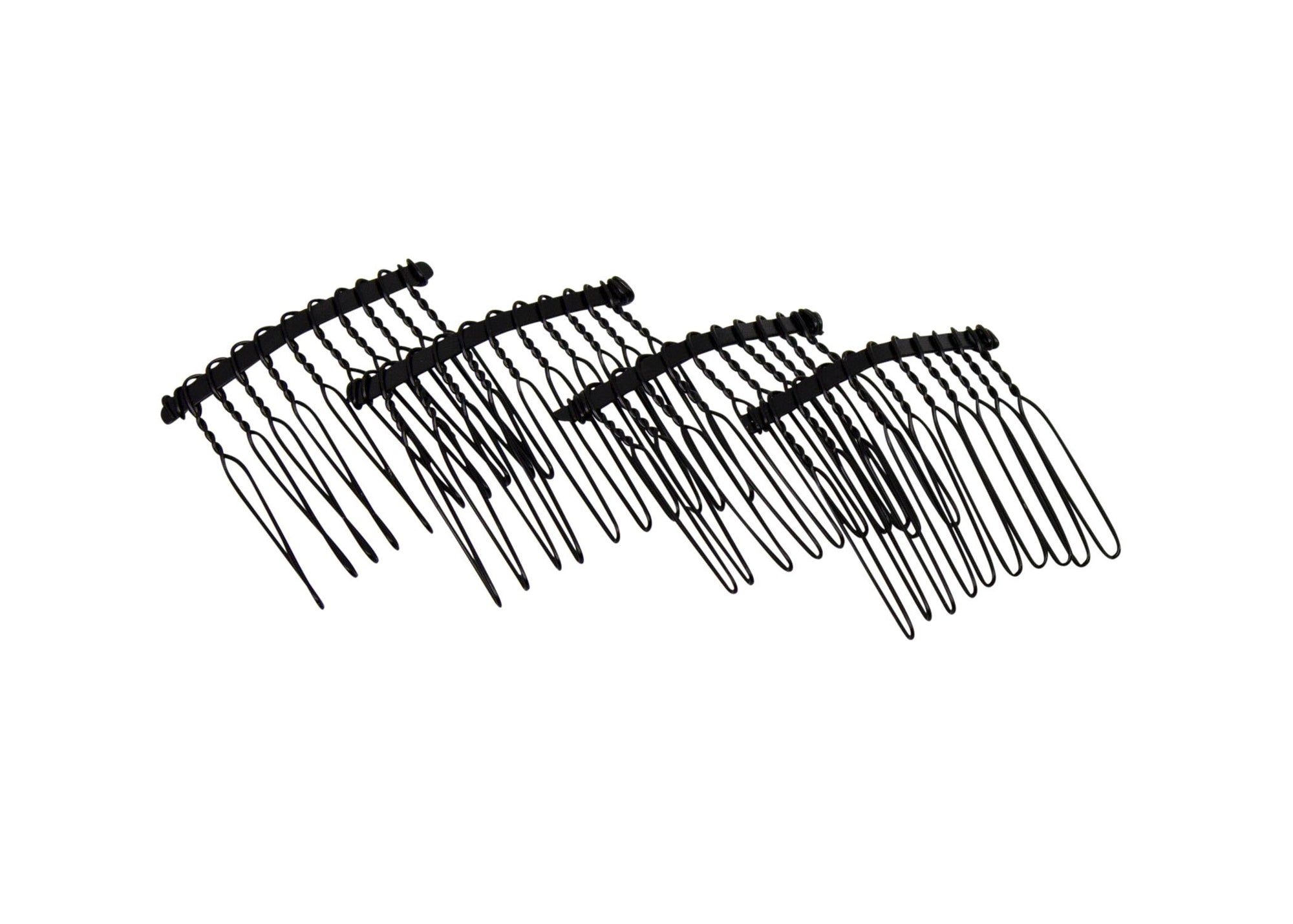 Twisted Wire Comb for Veils and Headpieces 1 3/4" Long - Four Pieces - Humboldt Haberdashery