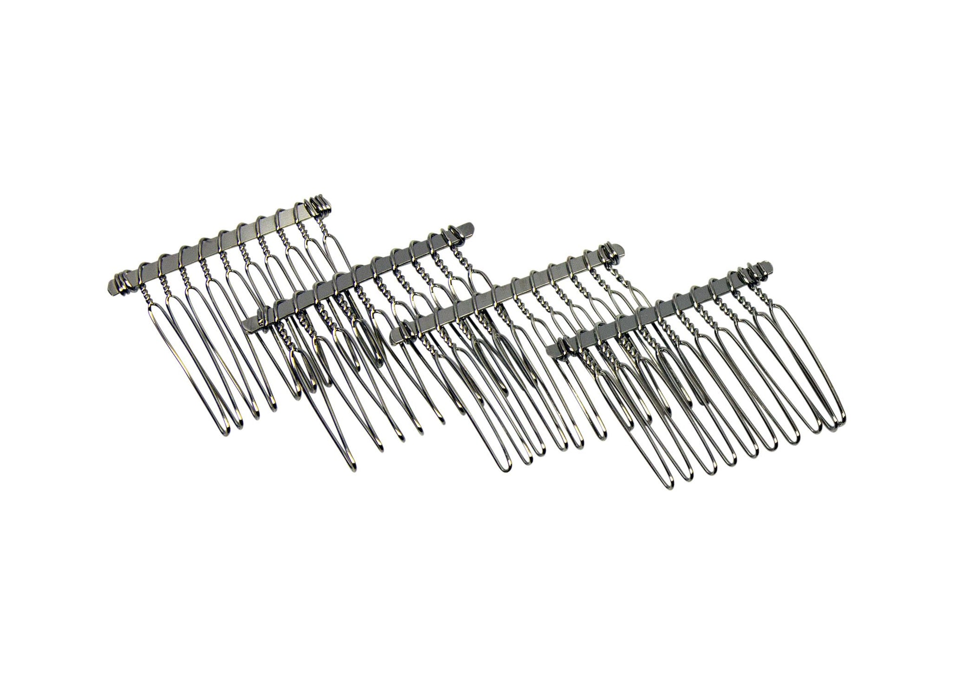 Twisted Wire Comb for Veils and Headpieces 1 3/4" Long - Four Pieces - Humboldt Haberdashery