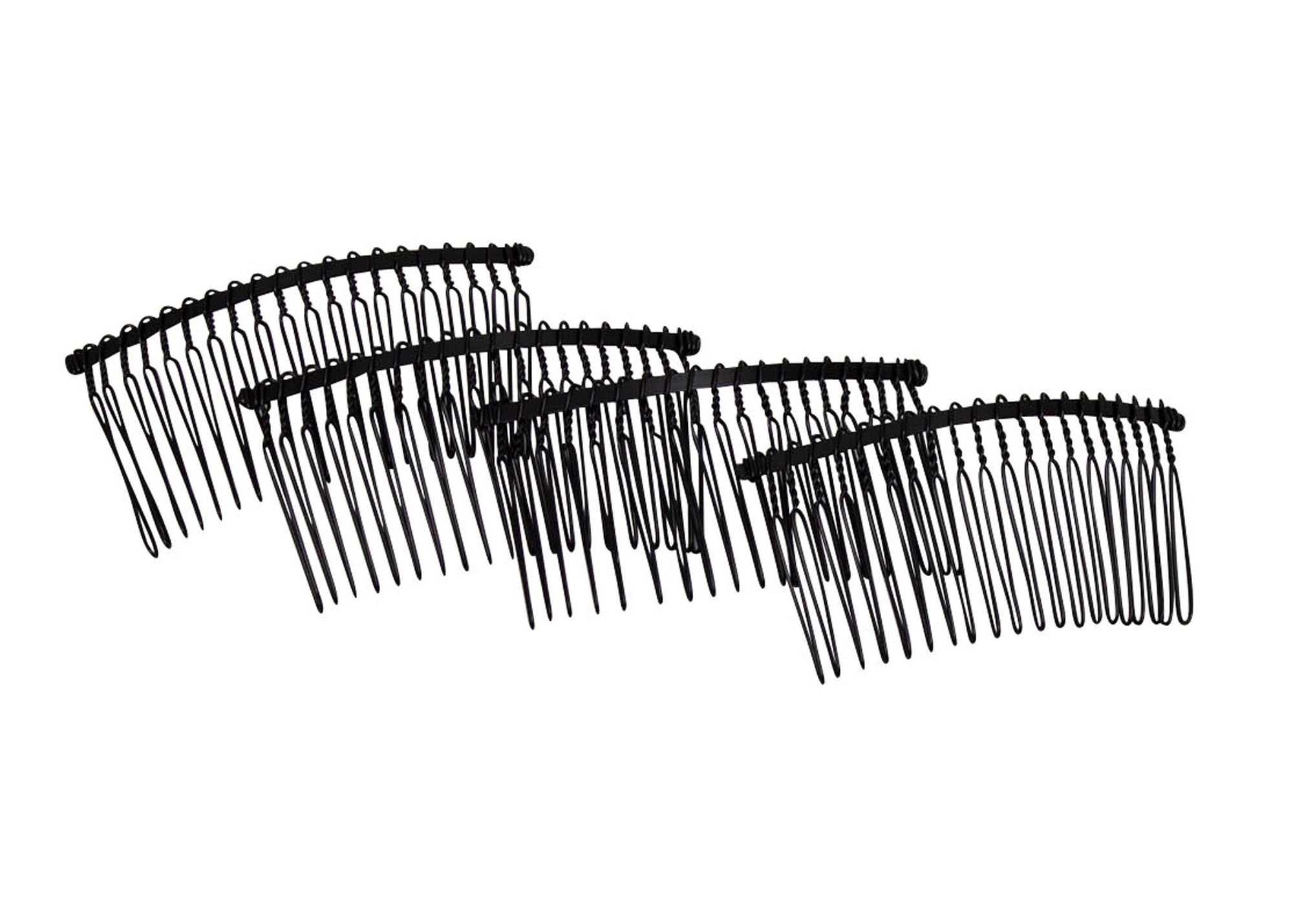 Twisted Wire Comb for Veils and Headpieces 3" Long - Four Pieces - Humboldt Haberdashery