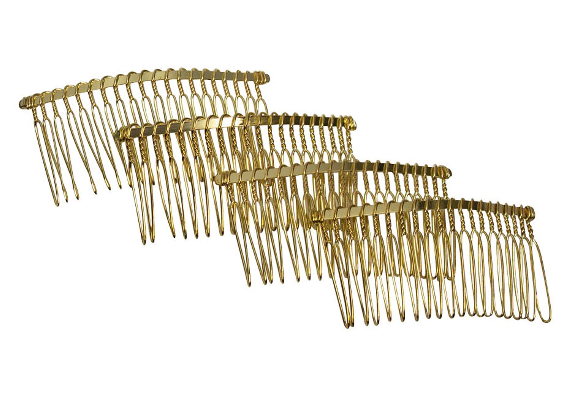Twisted Wire Comb for Veils and Headpieces 3" Long - Four Pieces - Humboldt Haberdashery