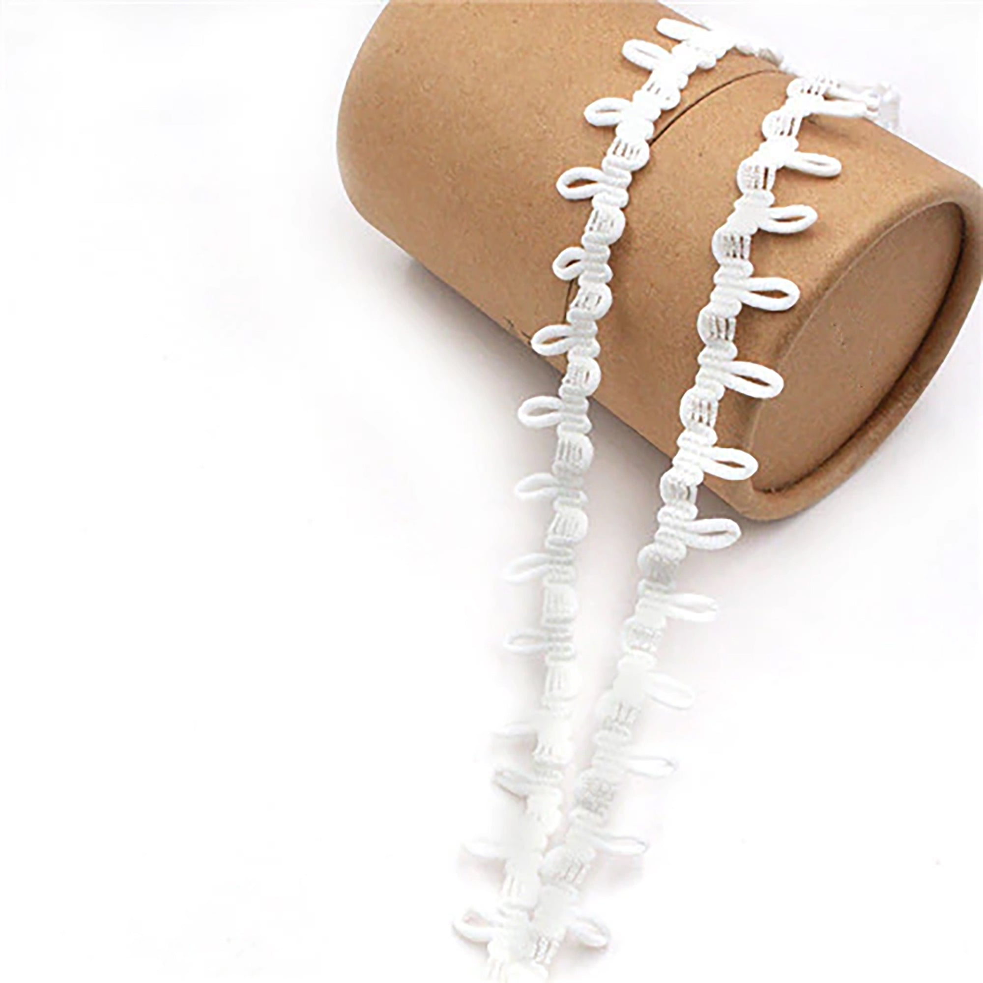 Looped Elastic Button Trim 1/2" Sold By Yard