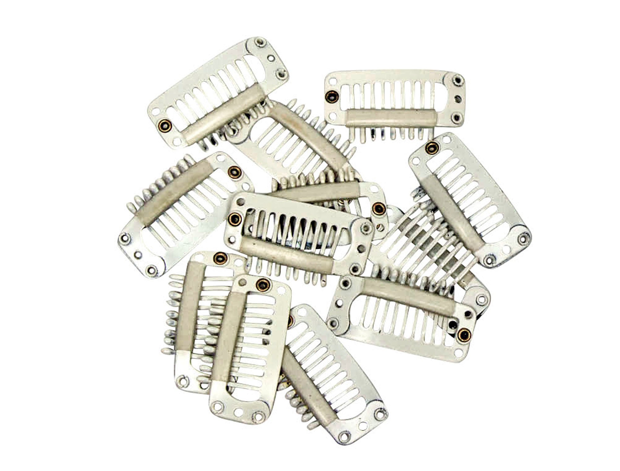 Snap Comb Hair Clips for Veil, Hair Extentions 32mm - 12 Pieces - Humboldt Haberdashery