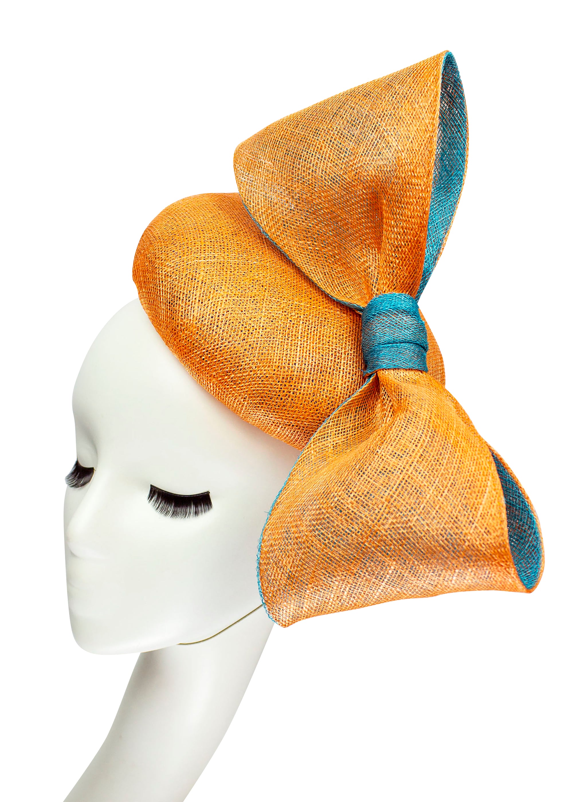 Sinamay Bow Button Fascinator