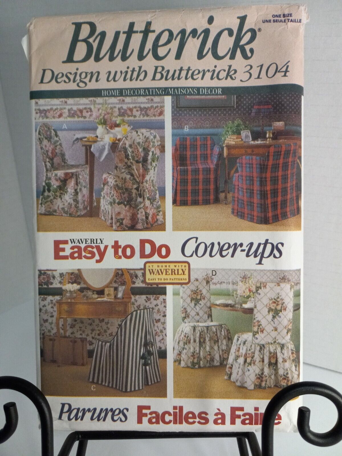 Butterick 3104 Chair Covers Uncut - One Size (4 Designs)