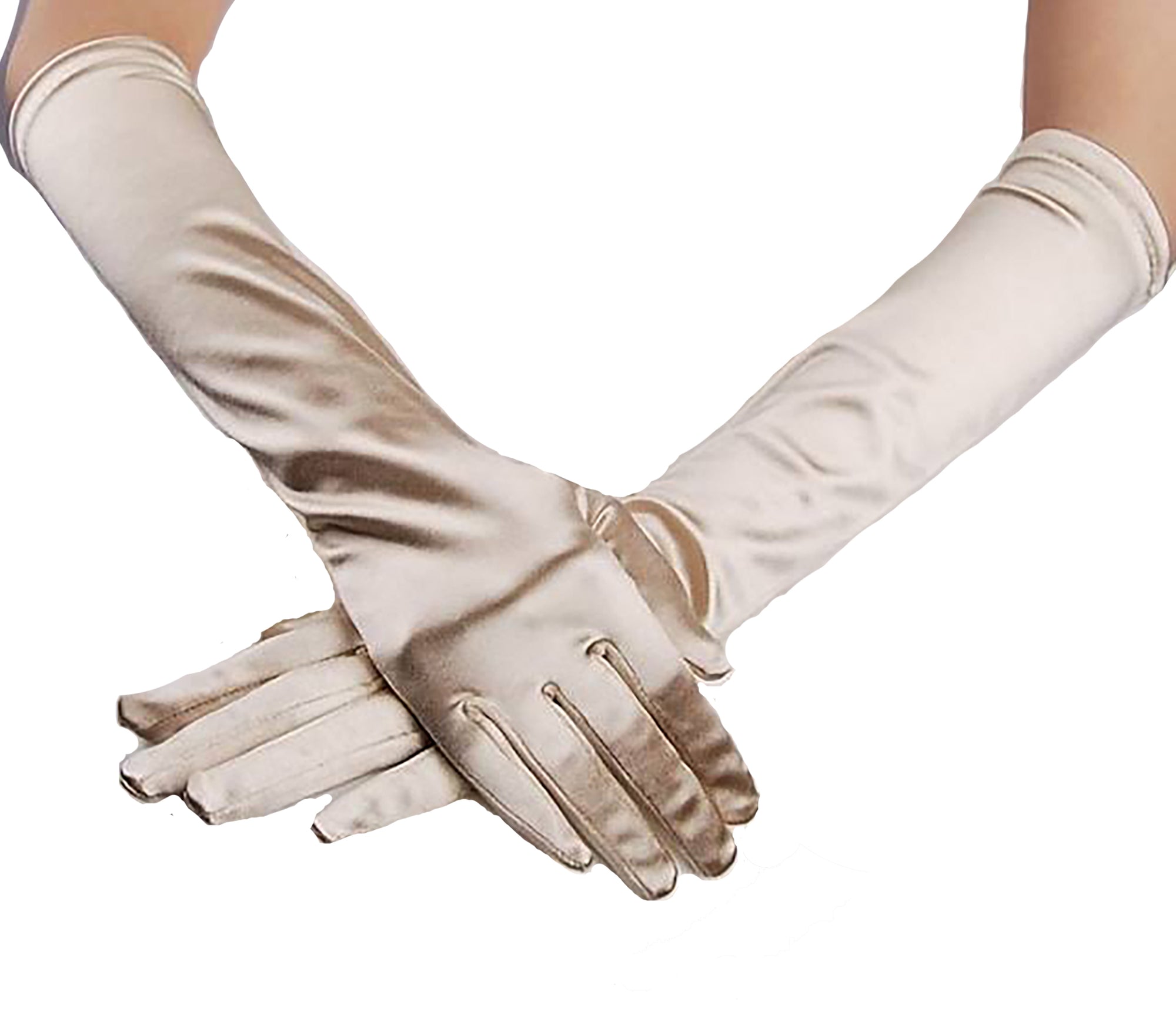 Full Length Satin Gloves
