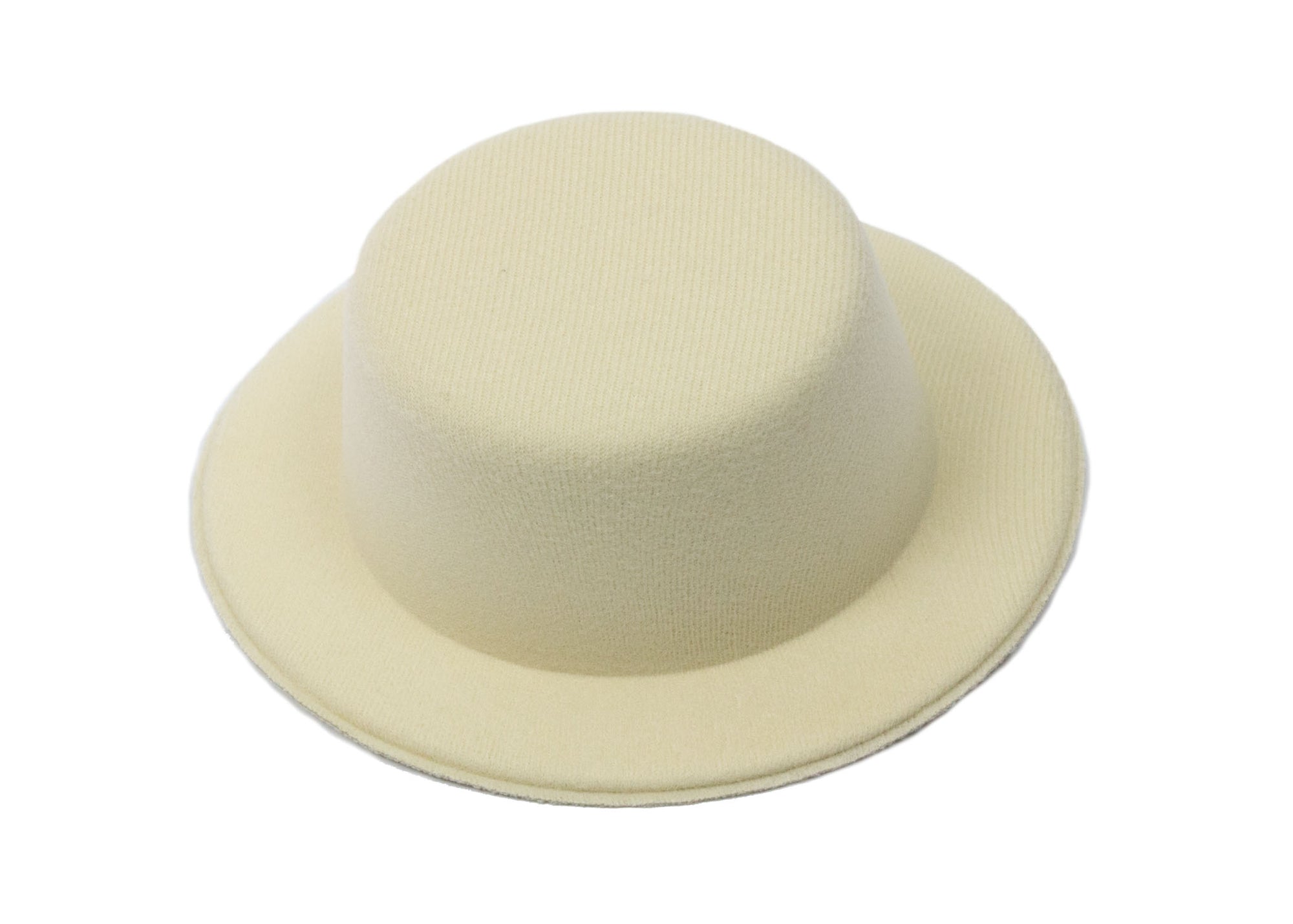 Mini Top Hat Fascinator Base -  5" Diameter with Hair Clips - Ivory