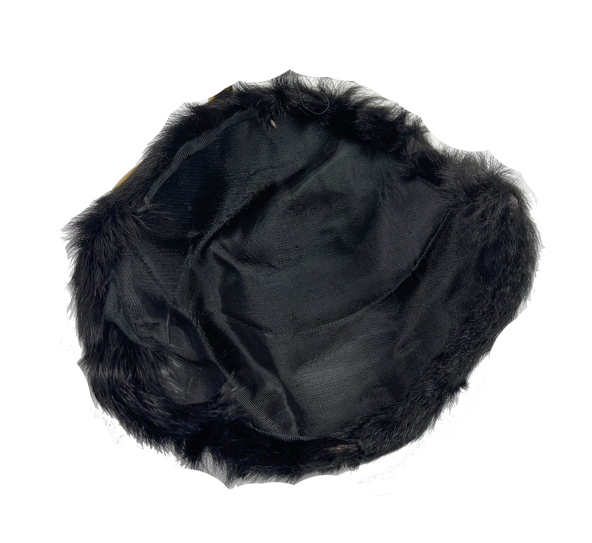 Vintage Black Fur Fascinator