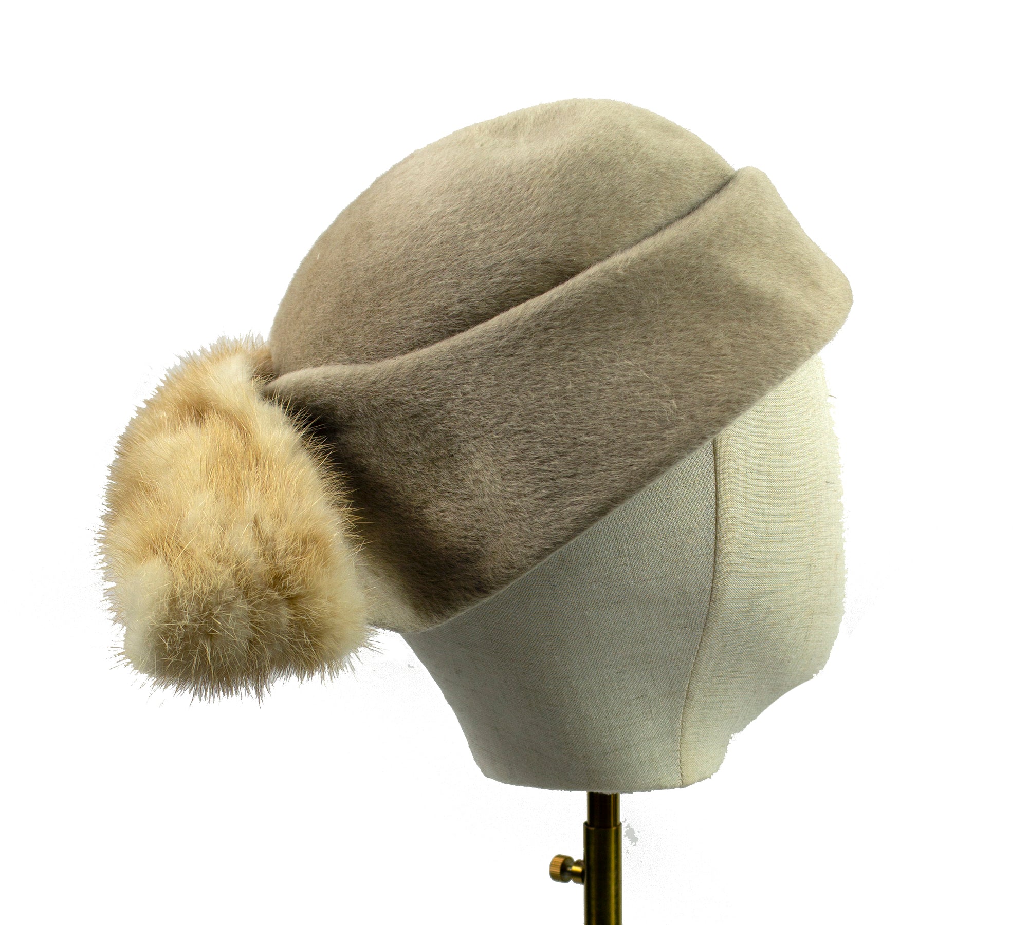 John Frederics Fur Felt and Mink? Fur Bow Hat