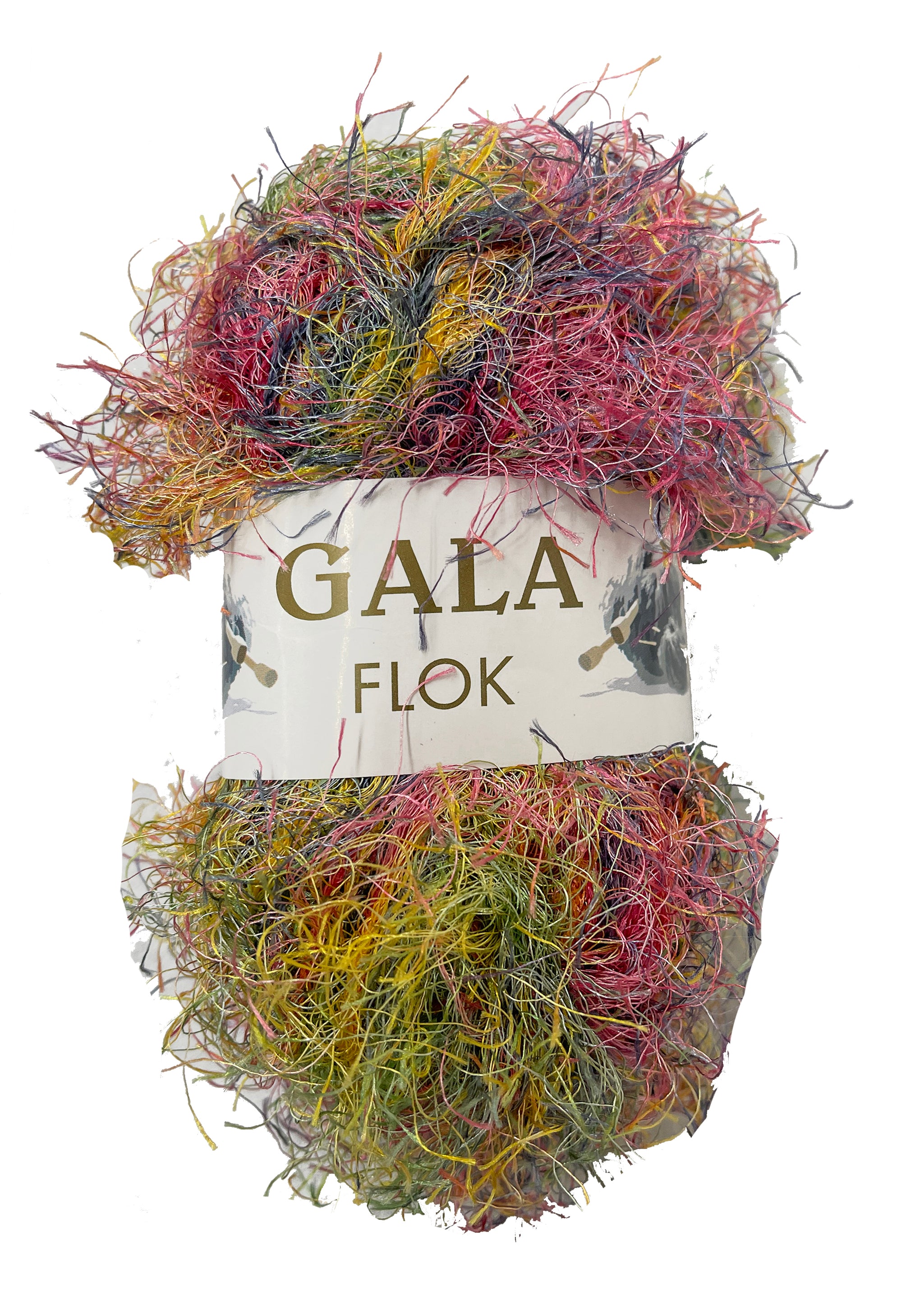 Gala Flok Multicolor Eyelash Yarn Bright Multi Color