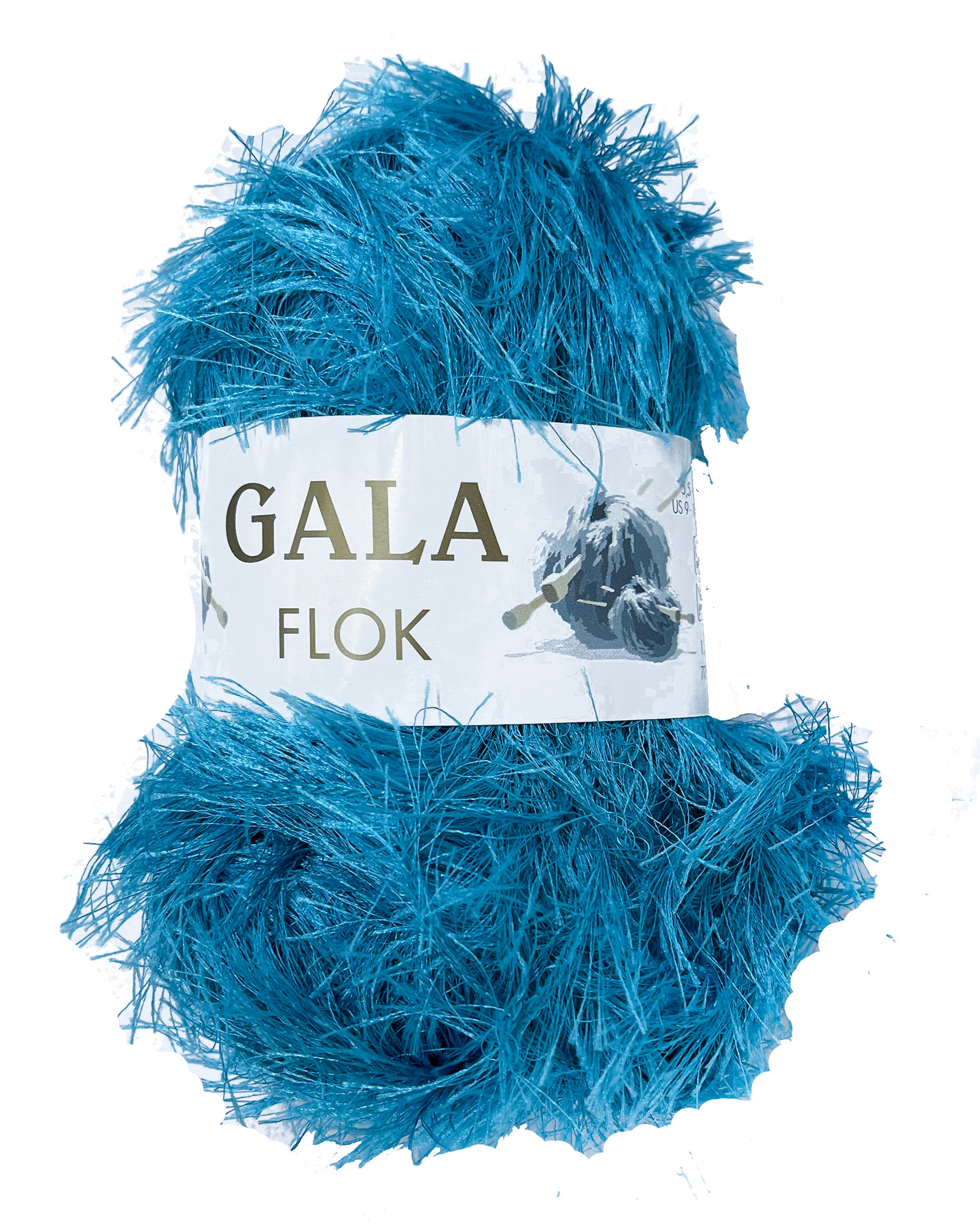 Gala Flok Multicolor Eyelash Yarn Turquoise
