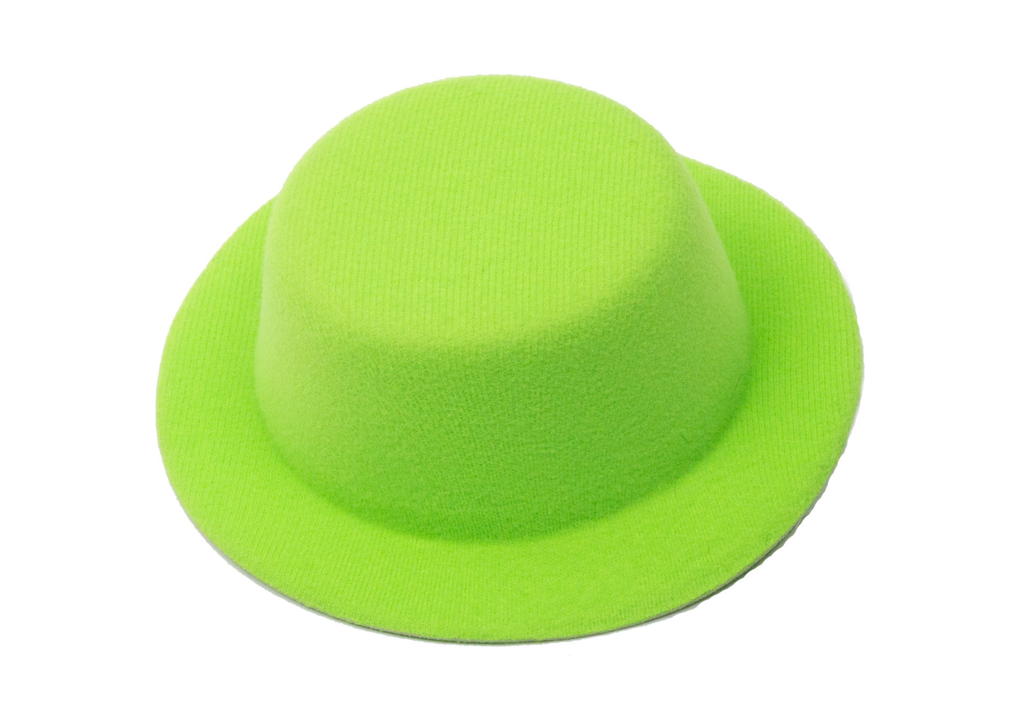 Mini Top Hat Fascinator Base -  5" Diameter with Hair Clips - Green