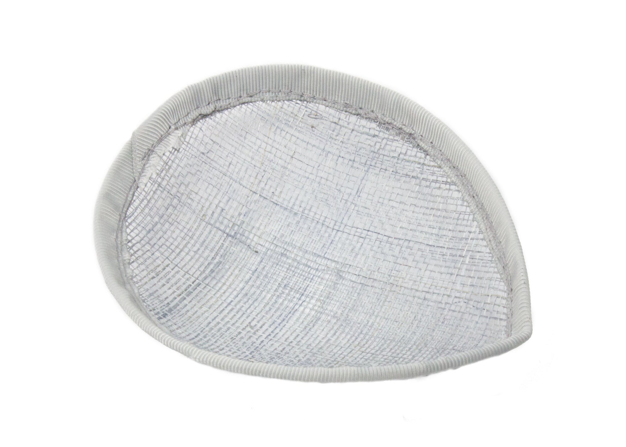 Sinamay Teardrop Fascinator Base 5 1/2" x 4" - Grey