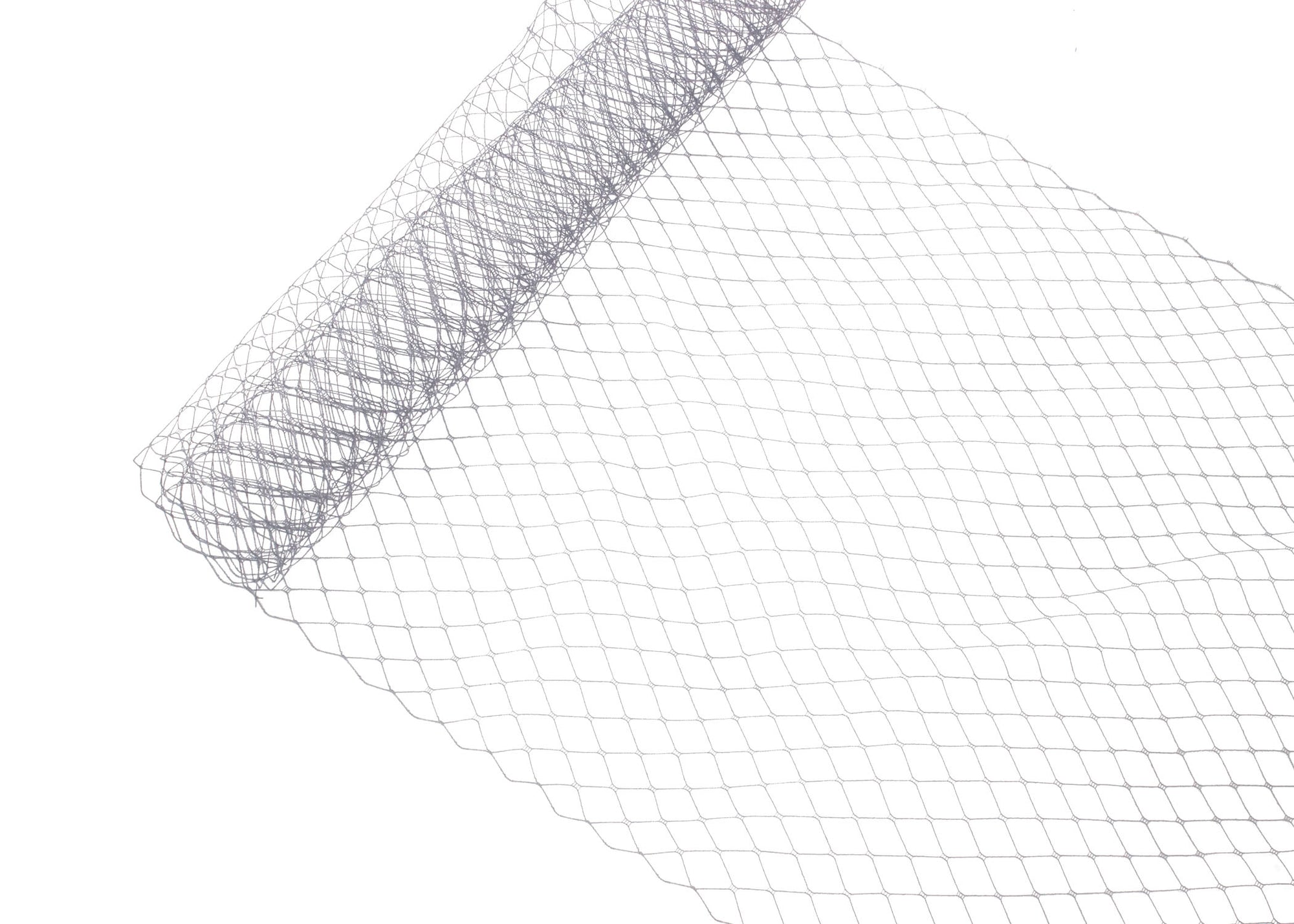 Russian Birdcage Veil Netting 10" Wide - Sold by the Yard - Grey