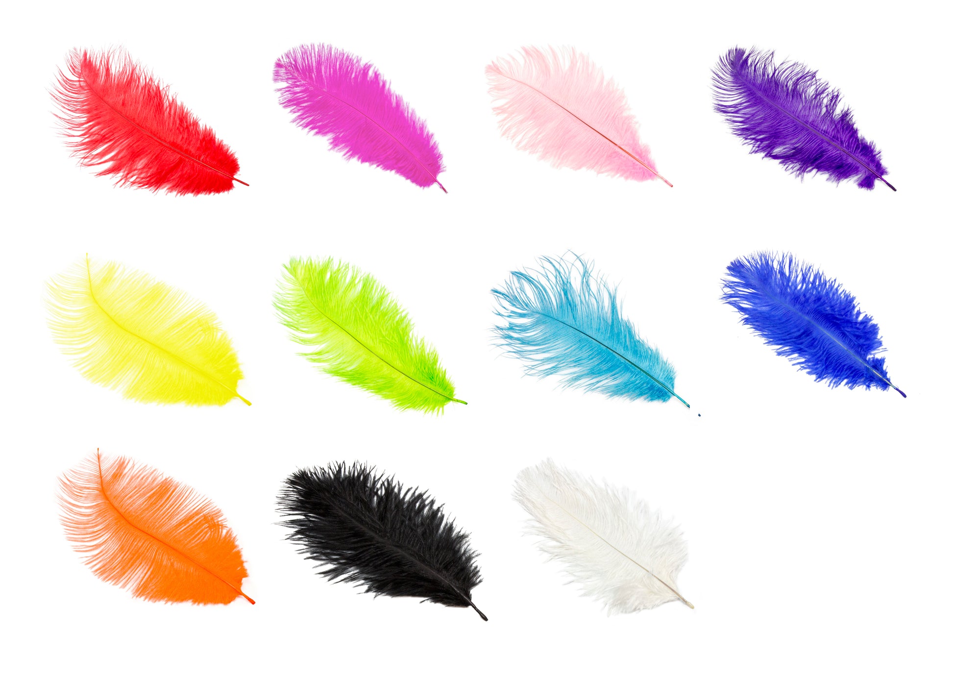 DF-BOST10-14 Lt. Pink 10-12'' Burnt Ostrich Feather Trims By Piece
