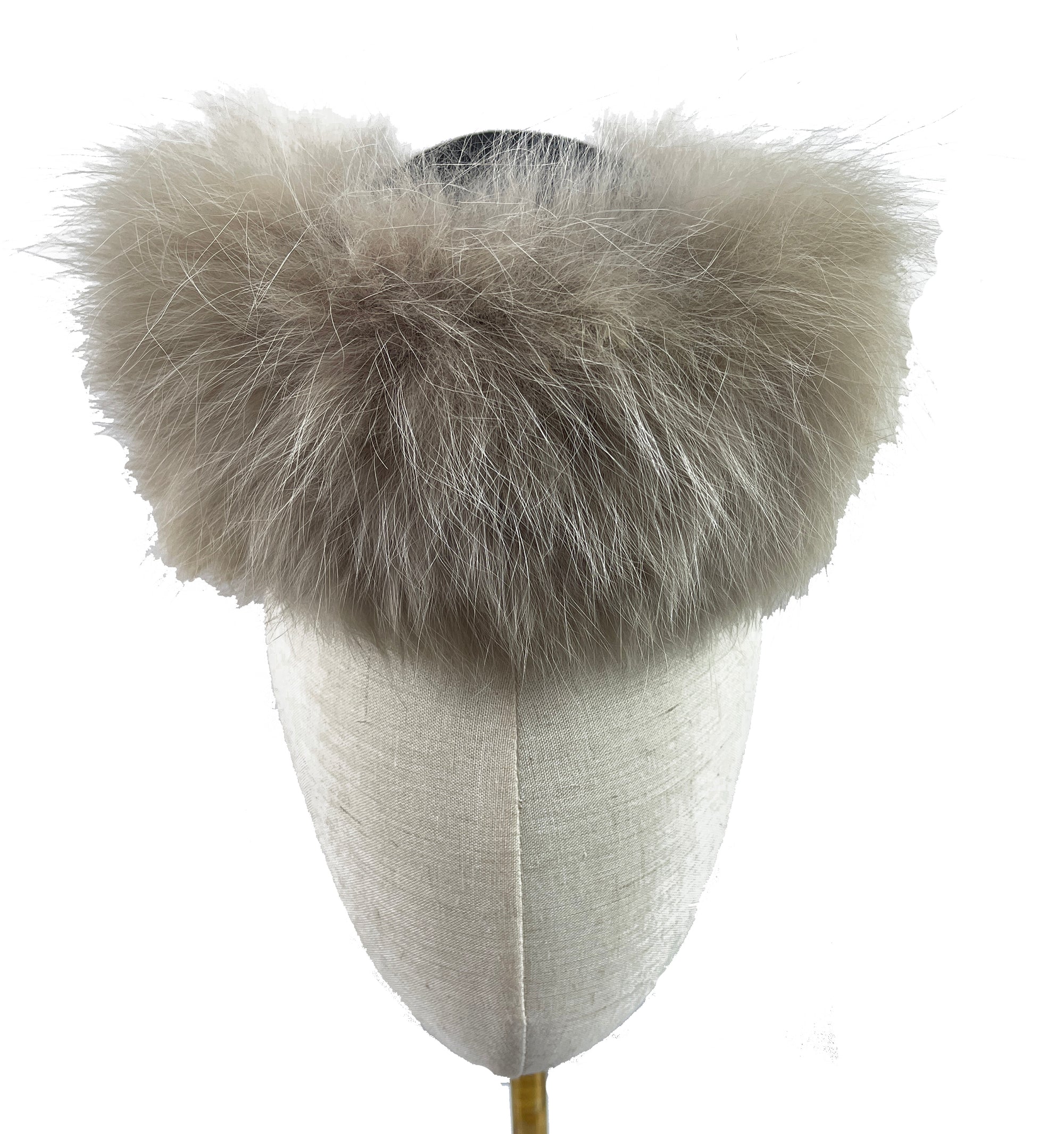 Boyer Vintage Fox Fur and Black Velvet Pillbox Hat
