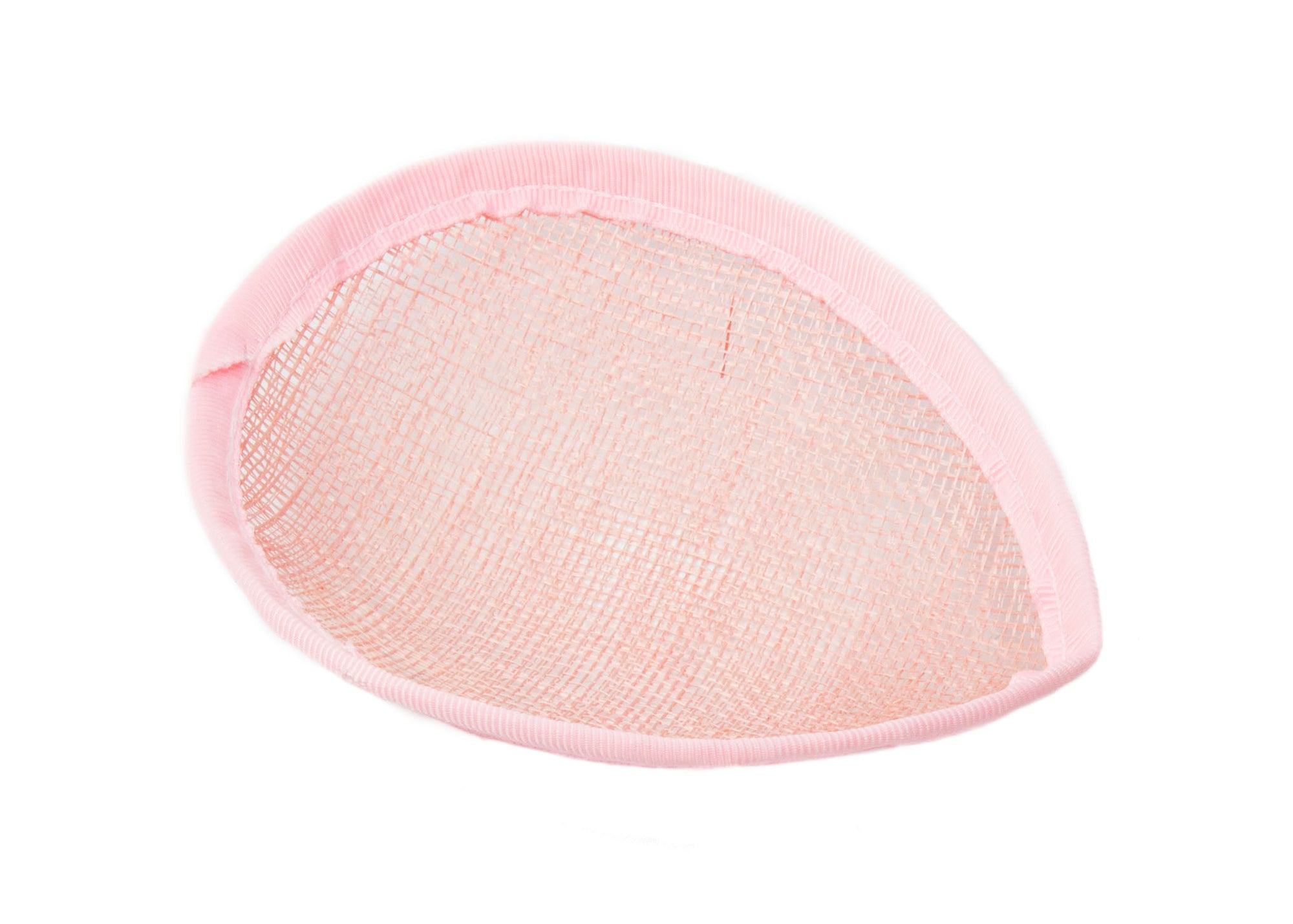 Sinamay Teardrop Fascinator Base 5 1/2" x 4" - Light Pink