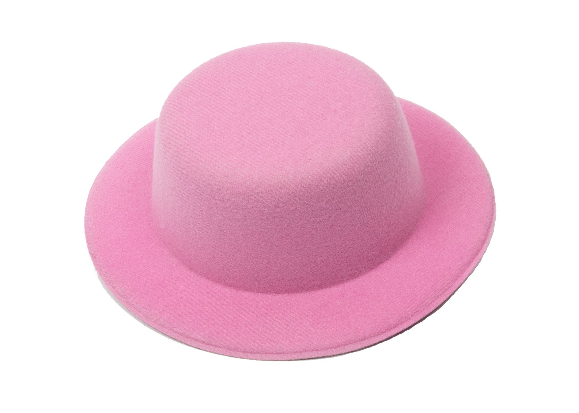 Mini Top Hat Fascinator Base -  5" Diameter with Hair Clips - Light Pink