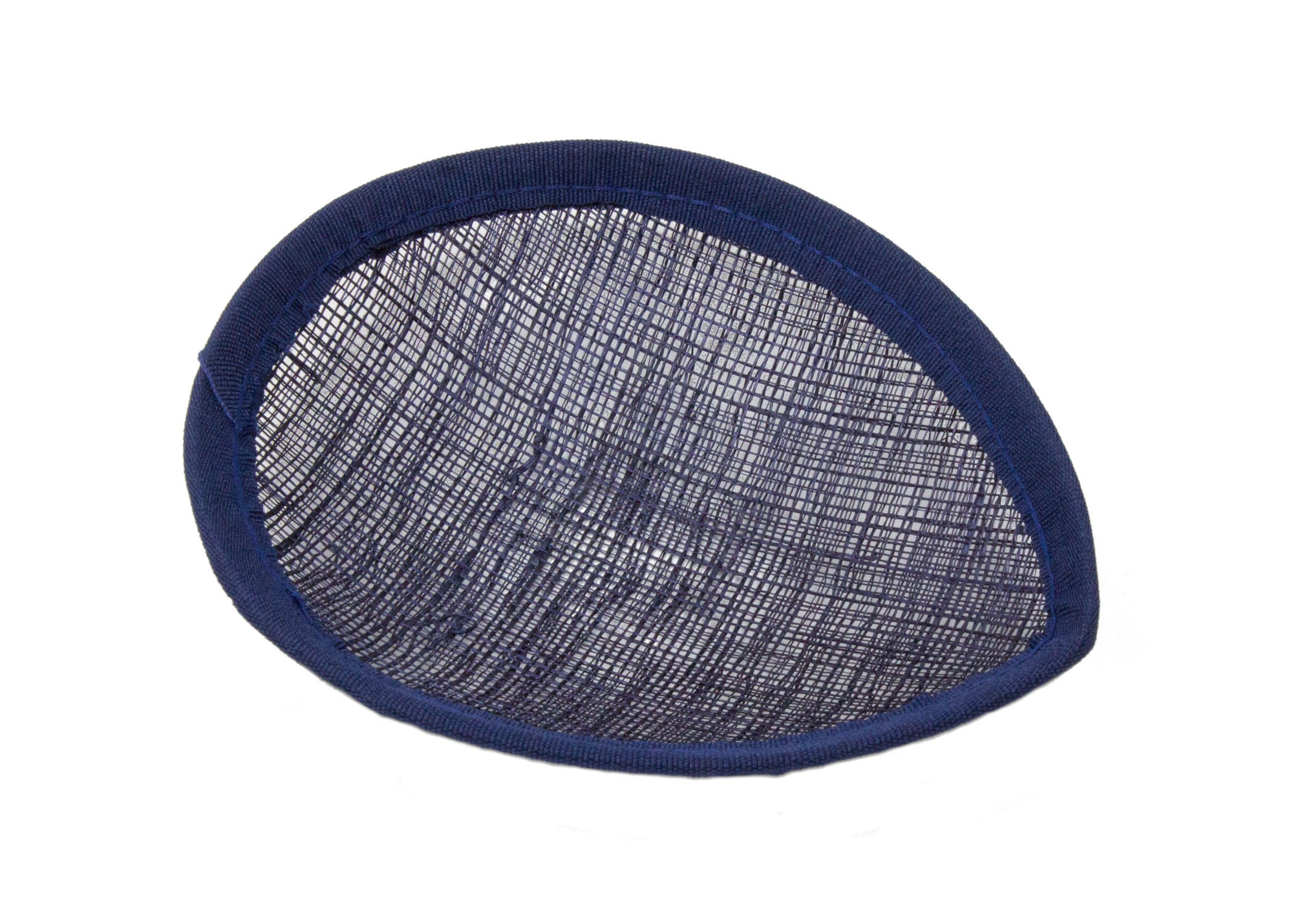 Sinamay Teardrop Fascinator Base 5 1/2" x 4" - Navy Blue