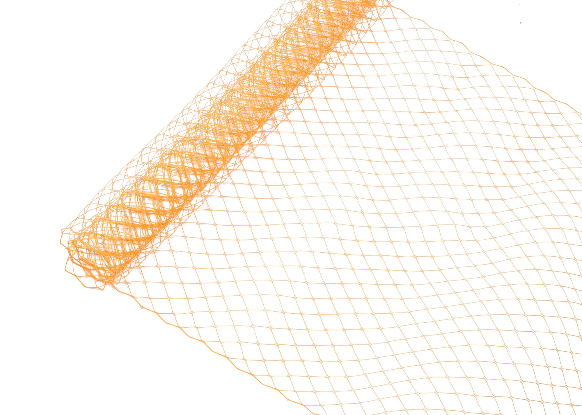 Russian Birdcage Veil Netting 10" Wide - Sold by the Yard - Orange