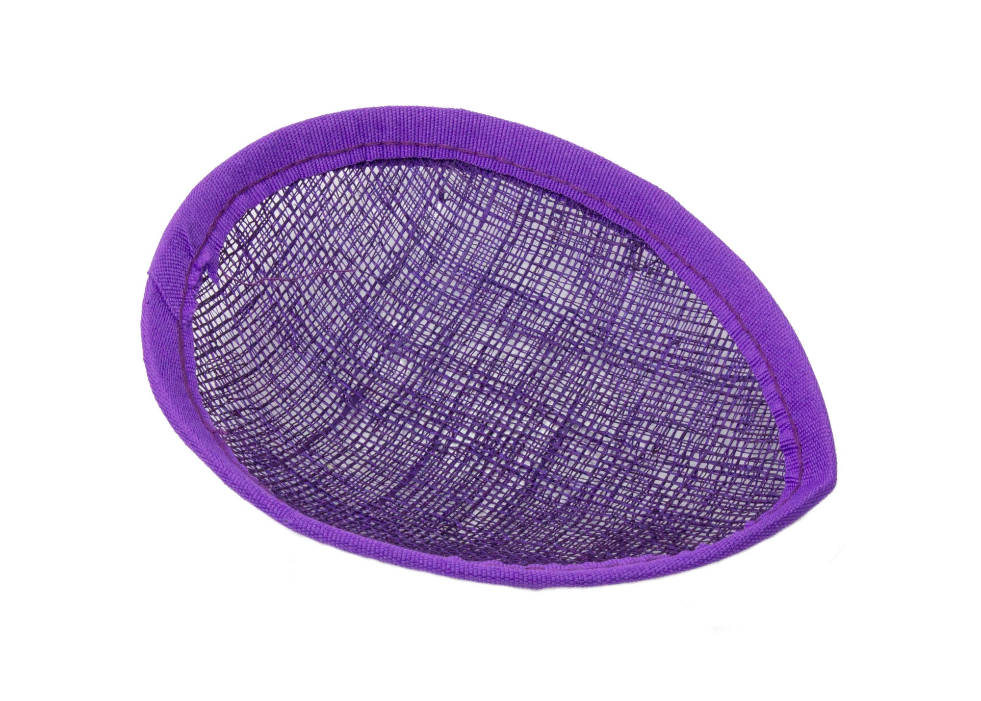 Sinamay Teardrop Fascinator Base 5 1/2" x 4" - Purple