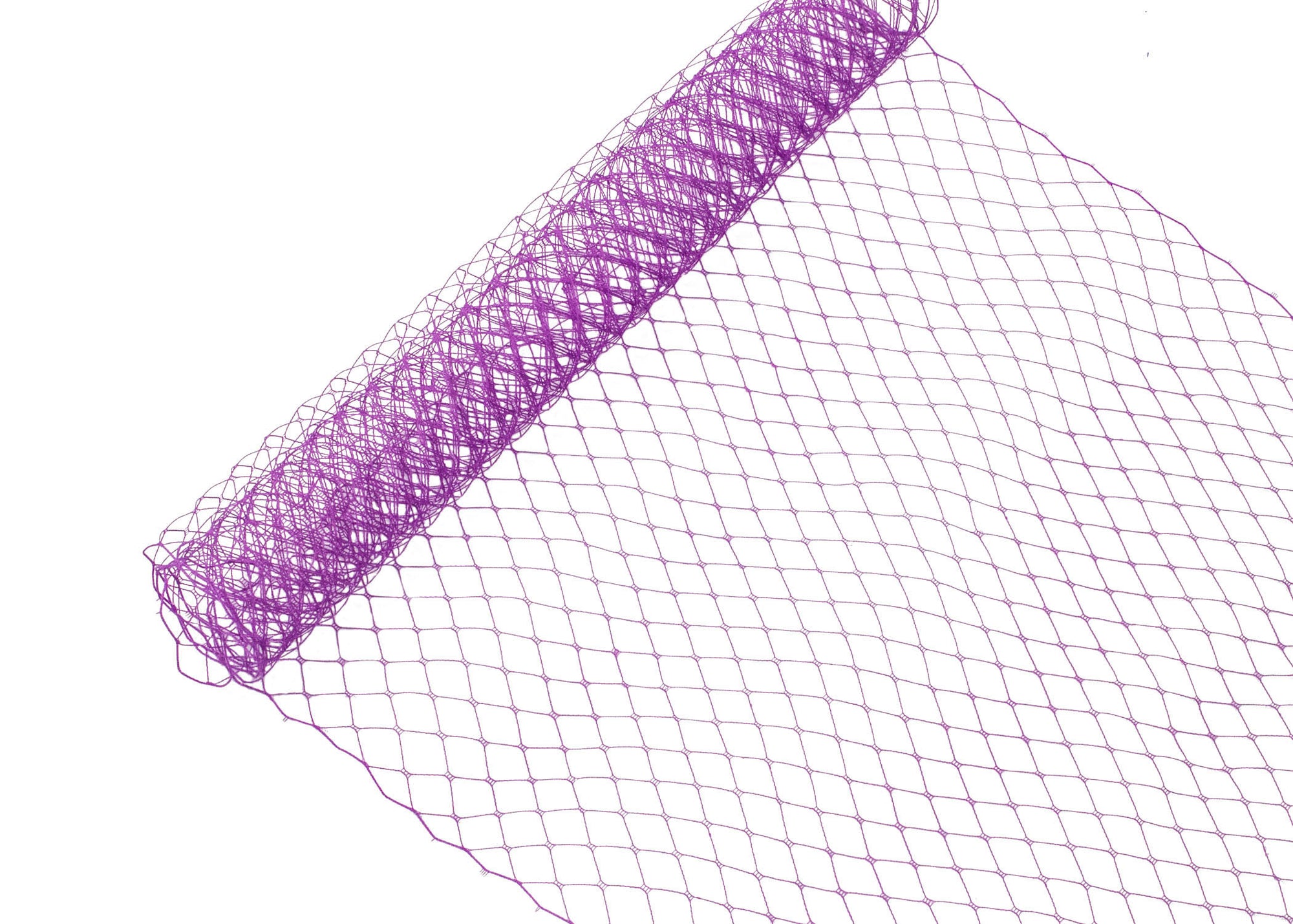 Russian Birdcage Veil Netting 10" Wide - Sold by the Yard - Purple