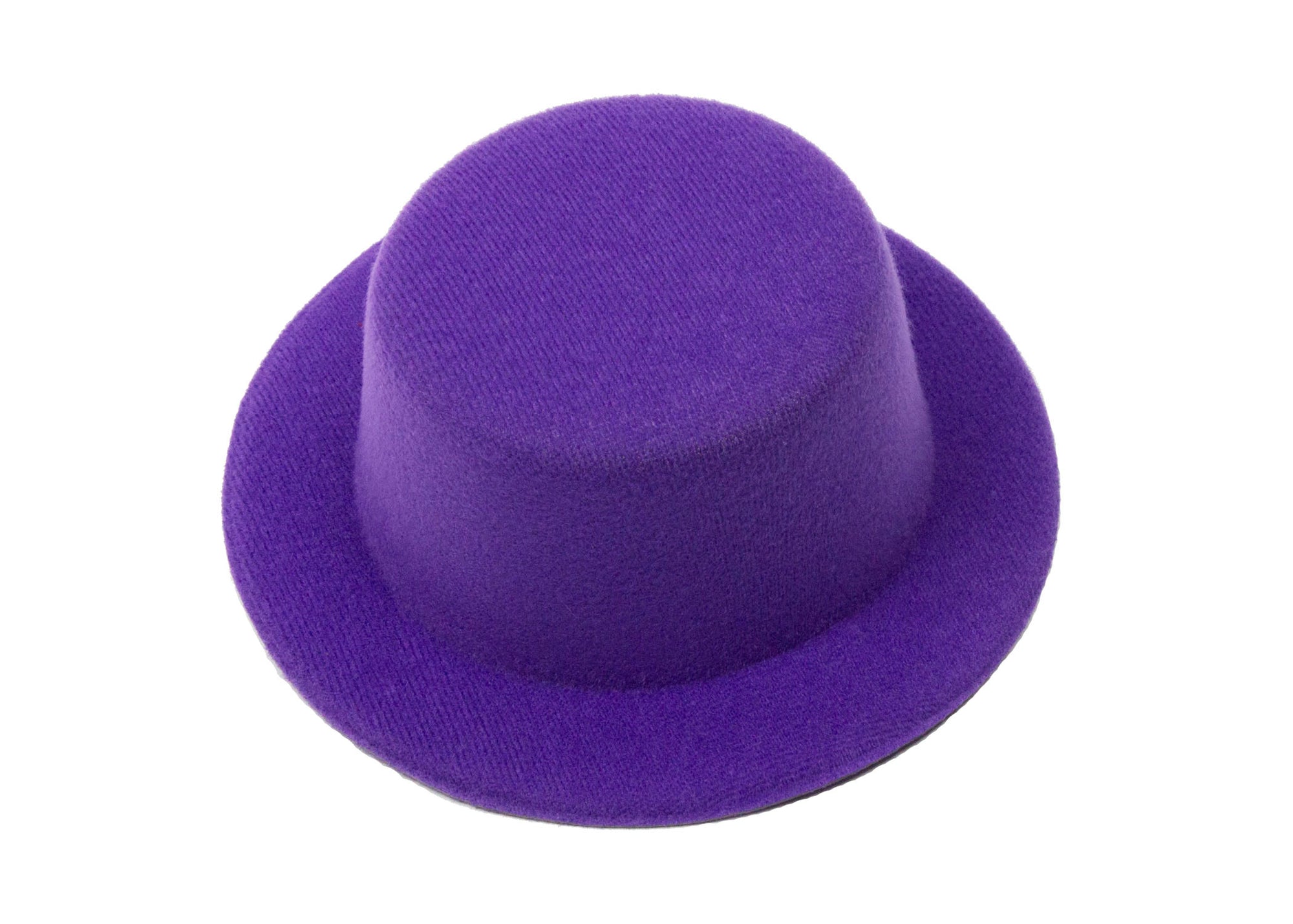 Mini Top Hat Fascinator Base -  5" Diameter with Hair Clips - Purple