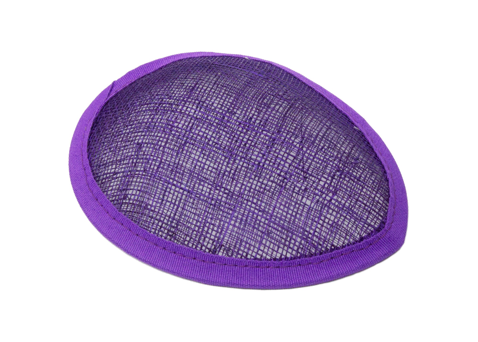 Sinamay Teardrop Fascinator Base 5 1/2" x 4" - Purple