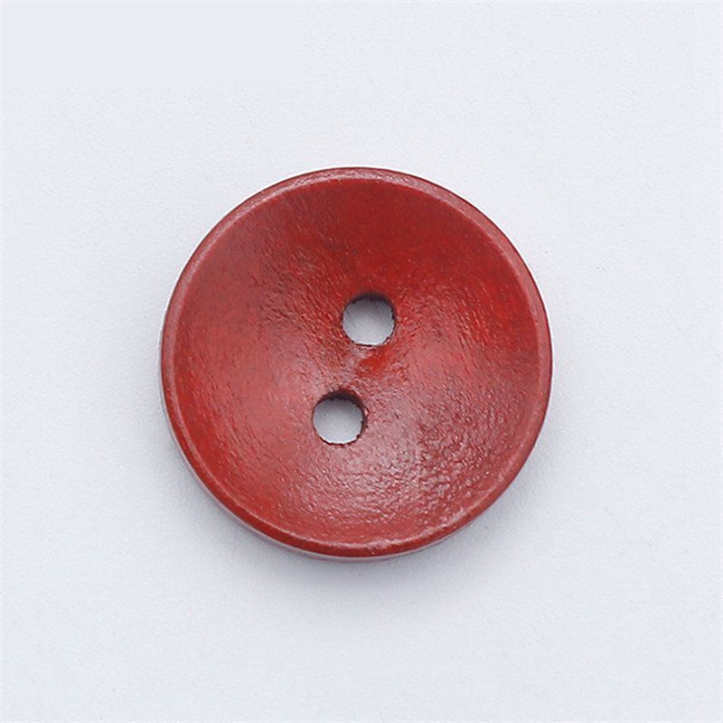 Wood Buttons Smooth Edge - Two Hole - 10 Pieces