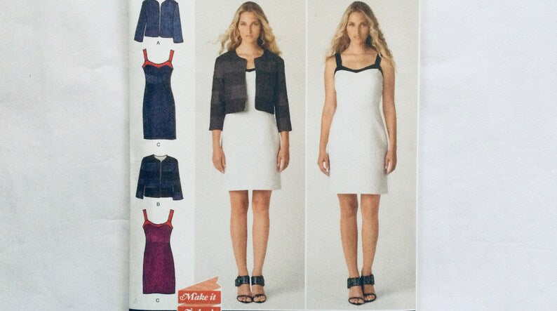 Simplicity 1688 Sewing Pattern Fitted Dress and Jacket 6-14 Uncut